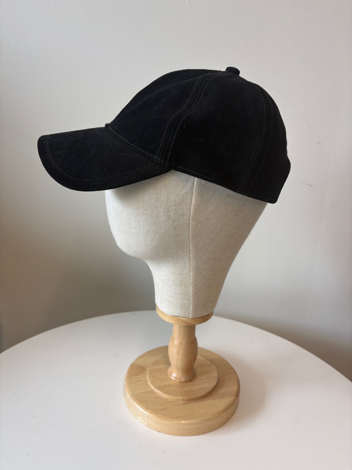 Rag & Bone Black Suede Leather Cap