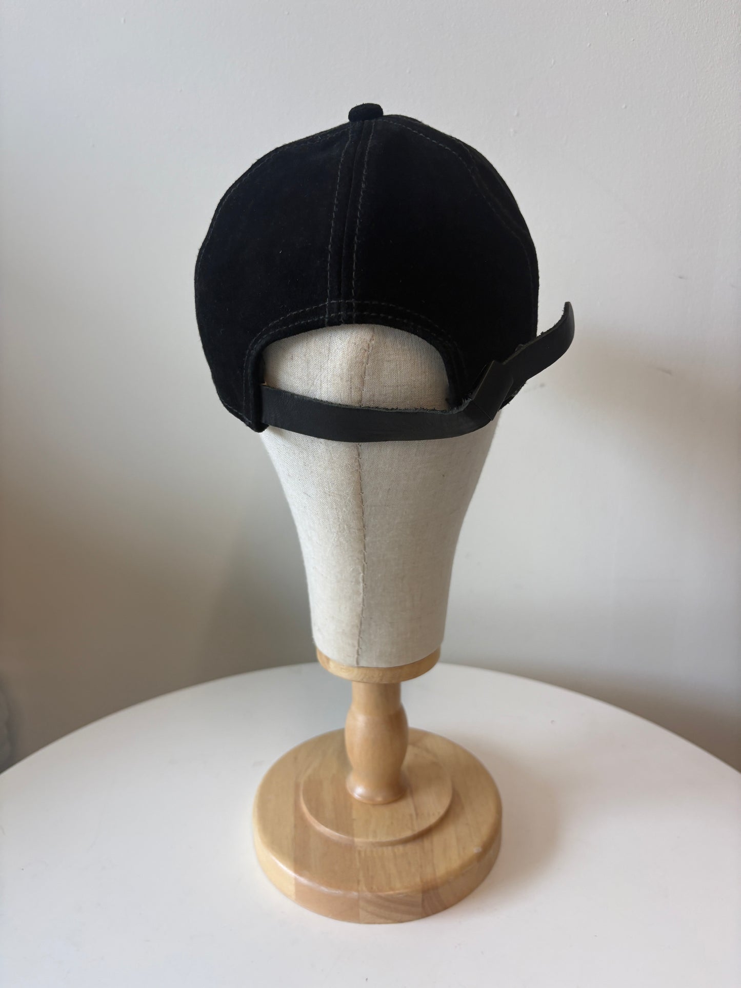 Rag & Bone Black Suede Leather Cap