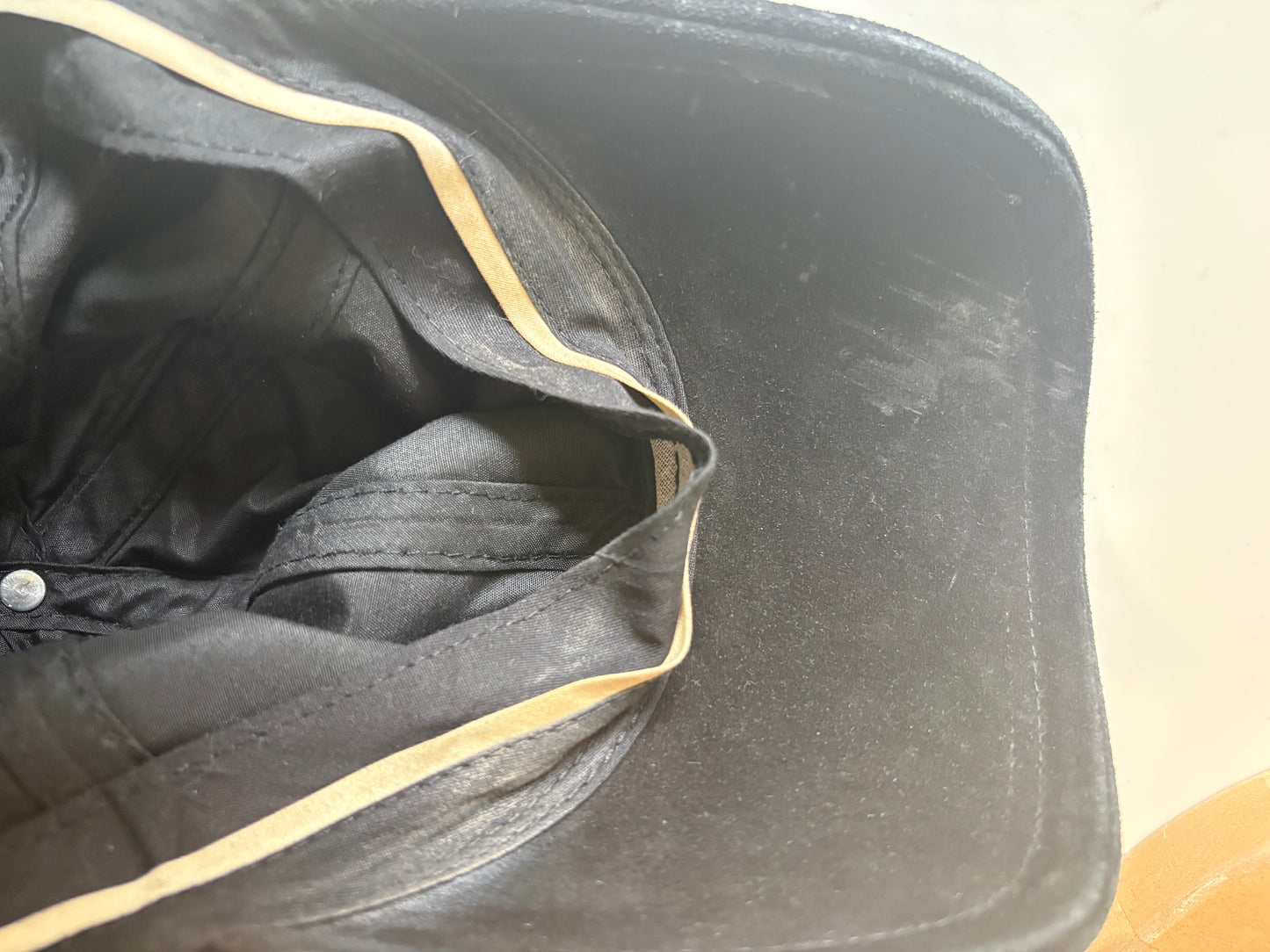 Rag & Bone Black Suede Leather Cap