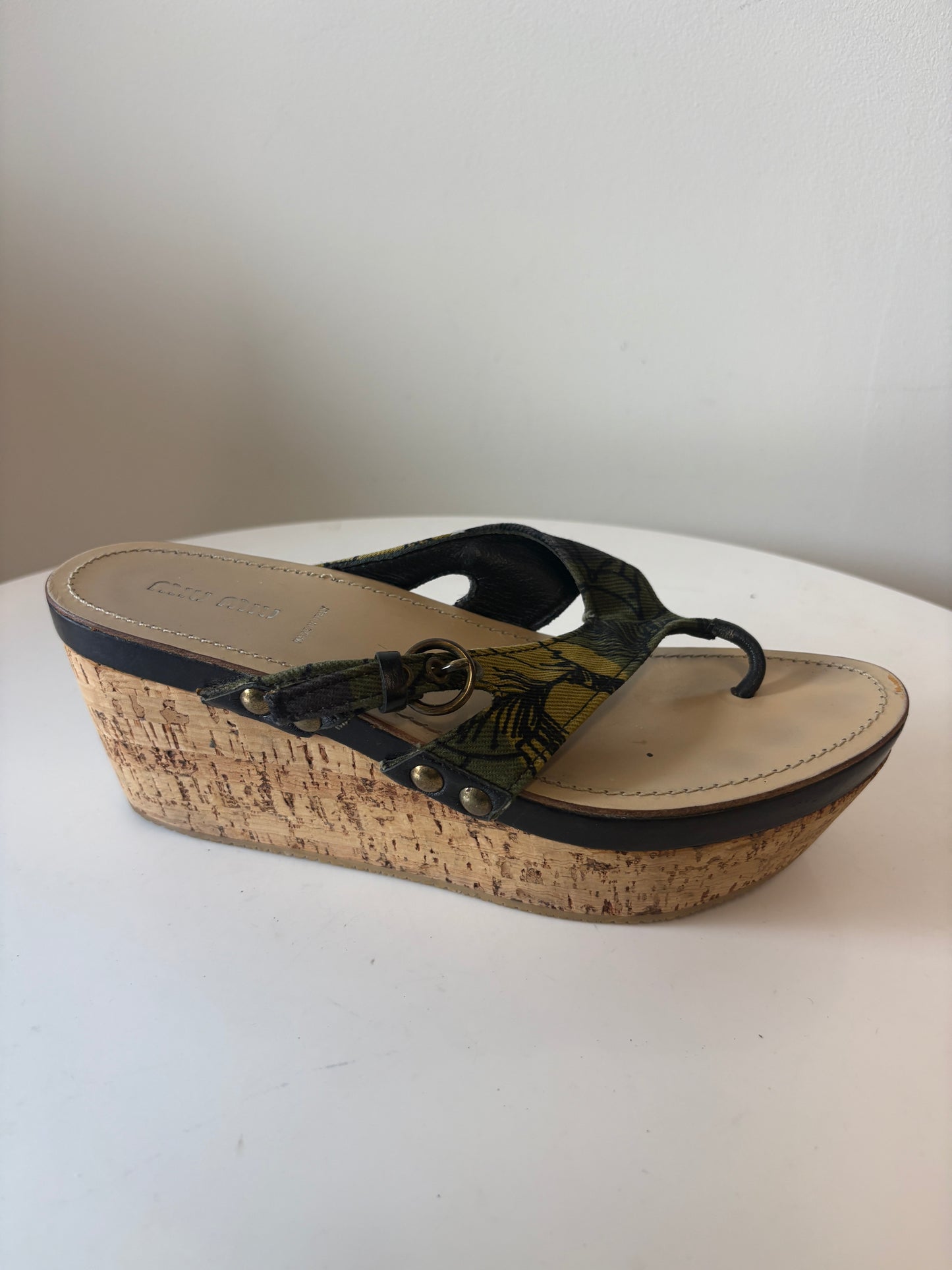 Miu Miu Wedge Flip Flops