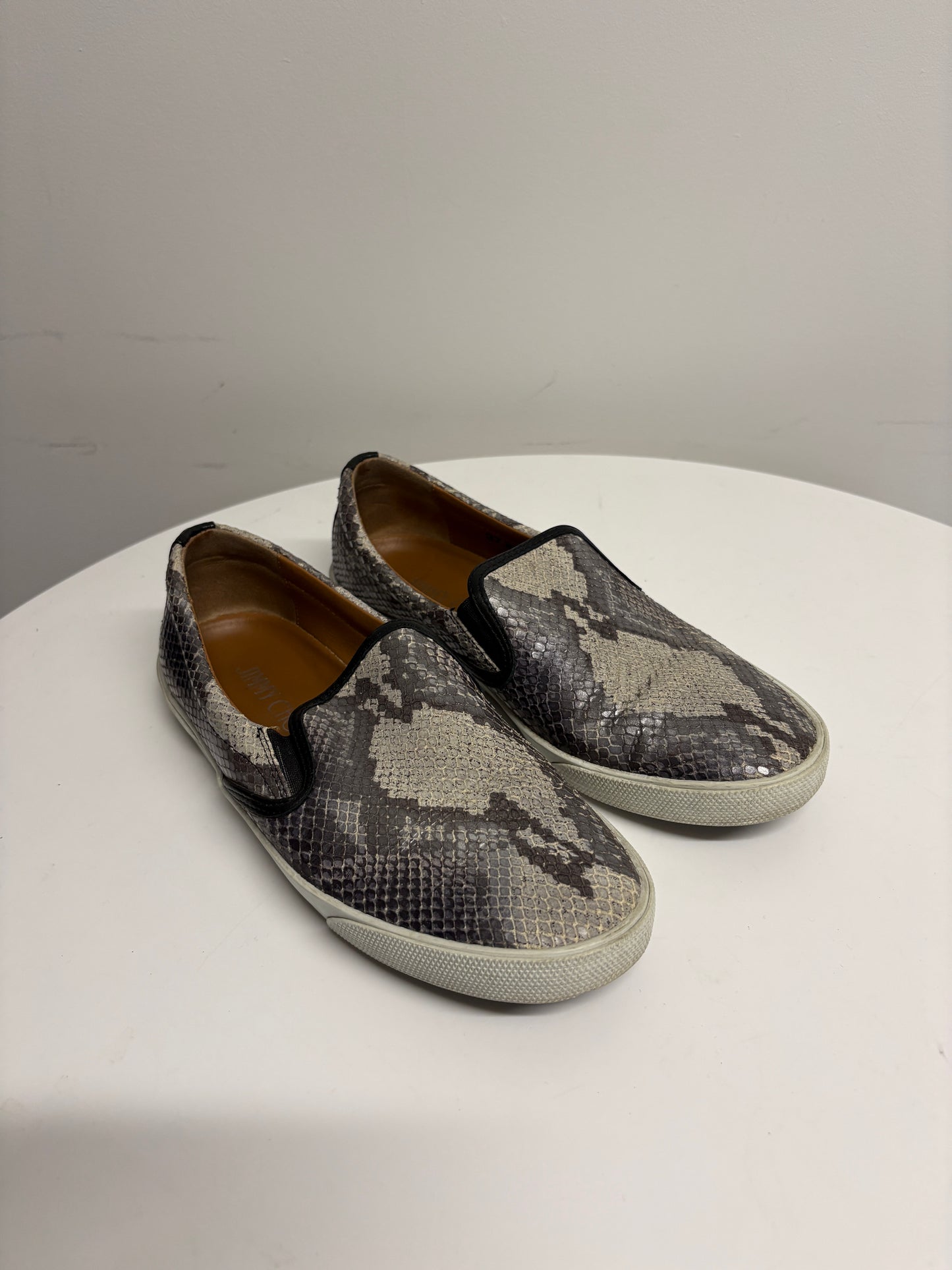 Jimmy Choo Python Slip On Sneakers
