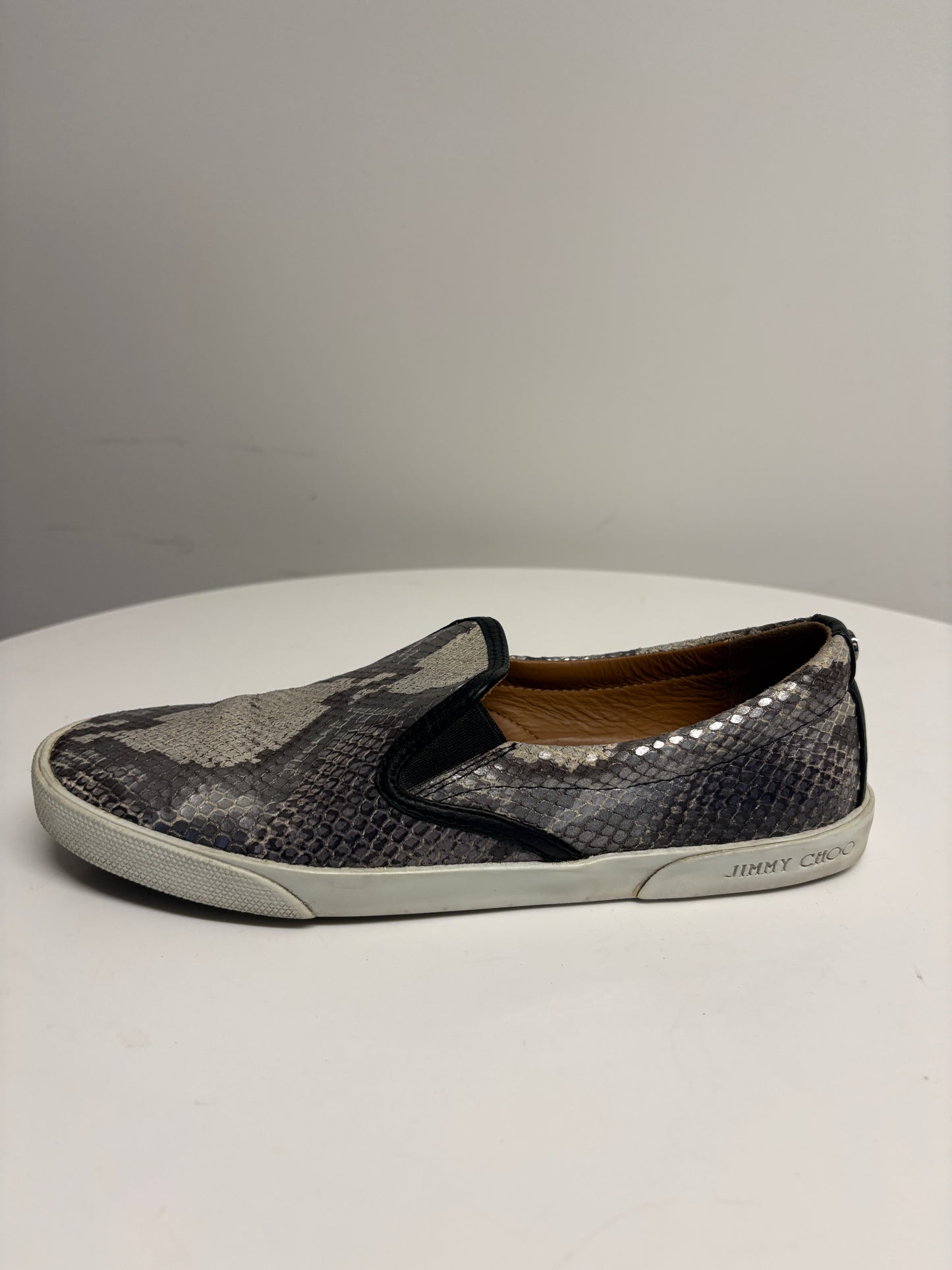 Jimmy Choo Python Slip On Sneakers