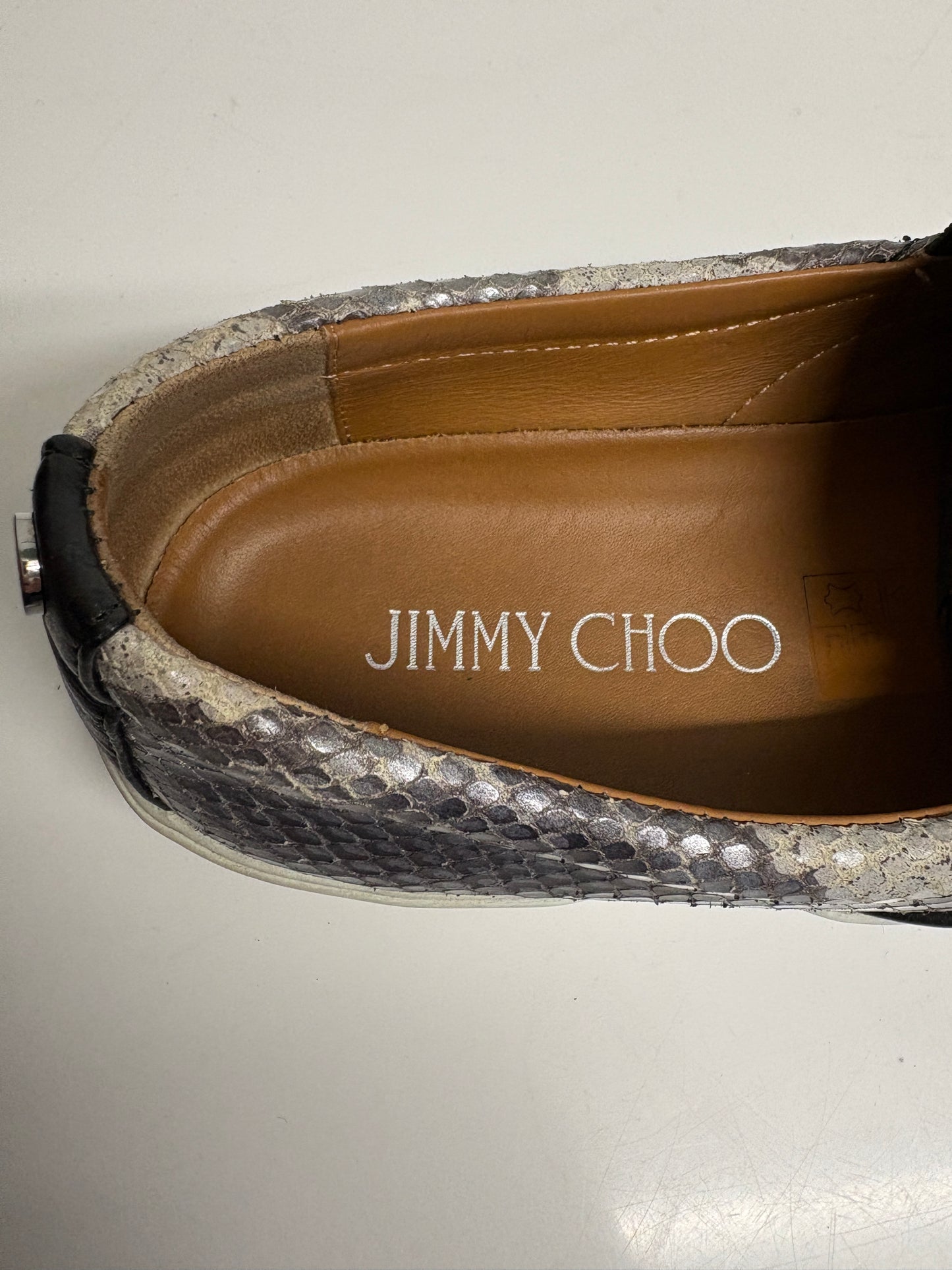 Jimmy Choo Python Slip On Sneakers