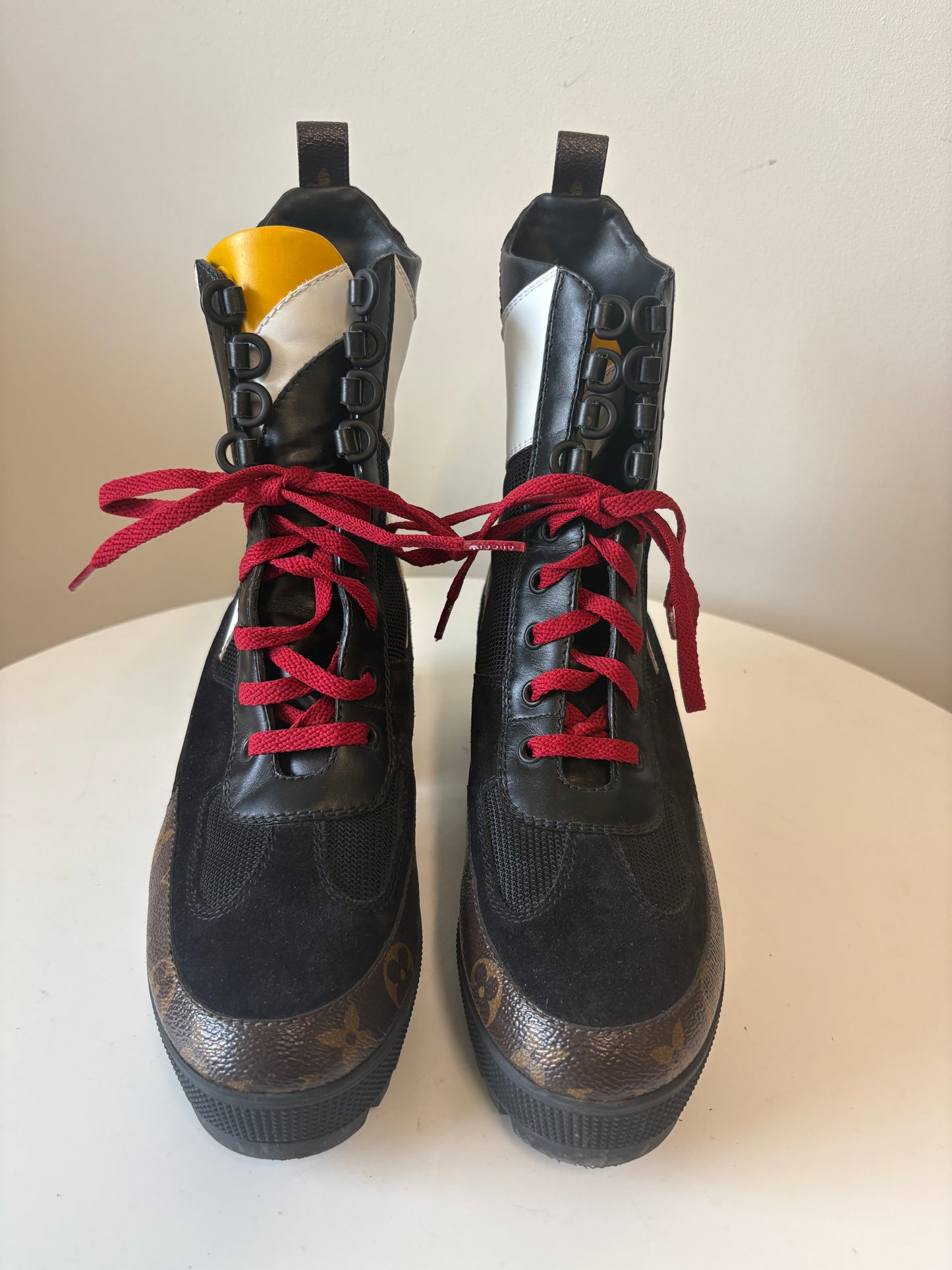 Louis Vuitton Monogram Combat Boots