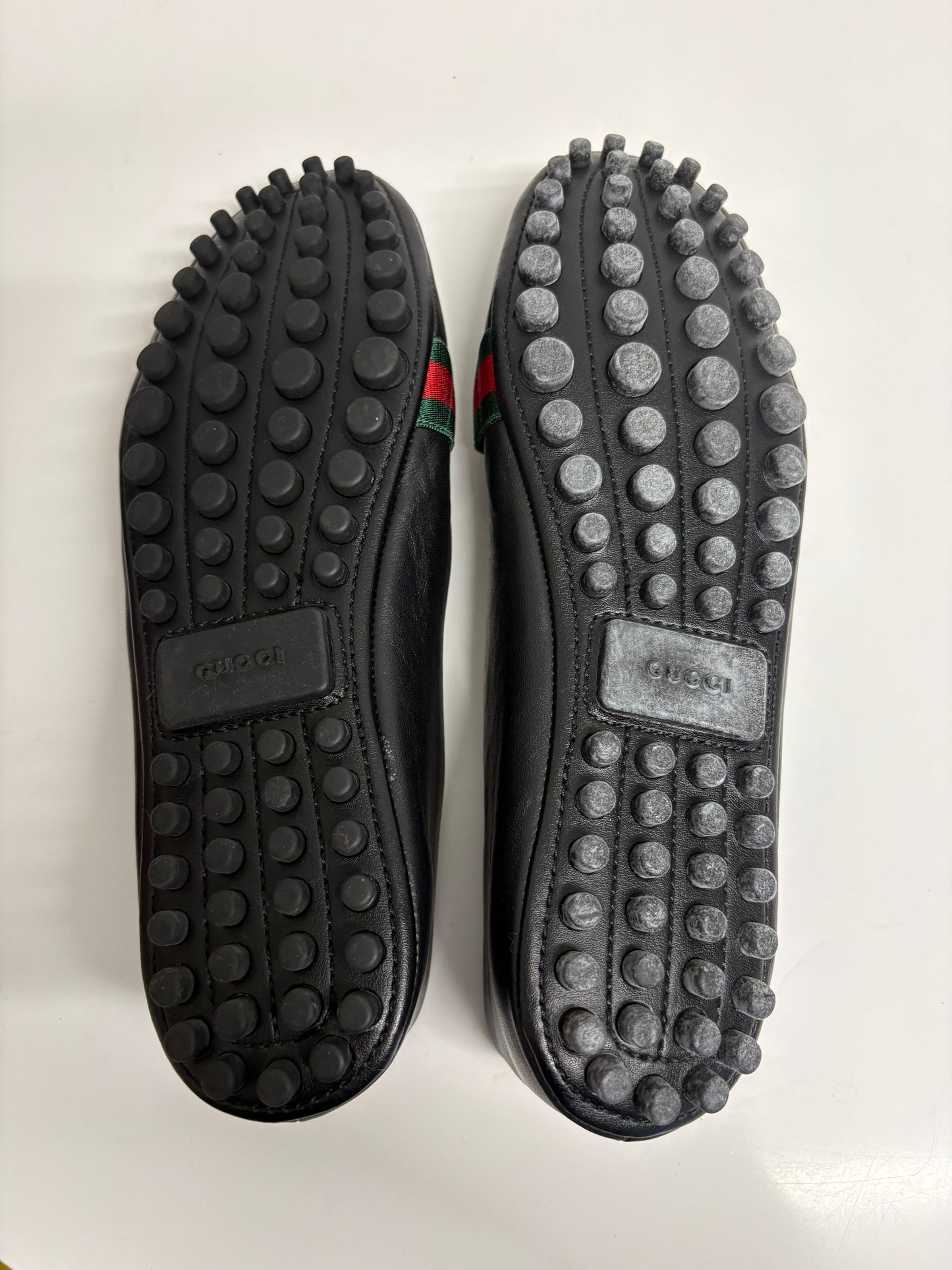 Gucci Bayadere Black Leather Bee Motif Ballet Pumps