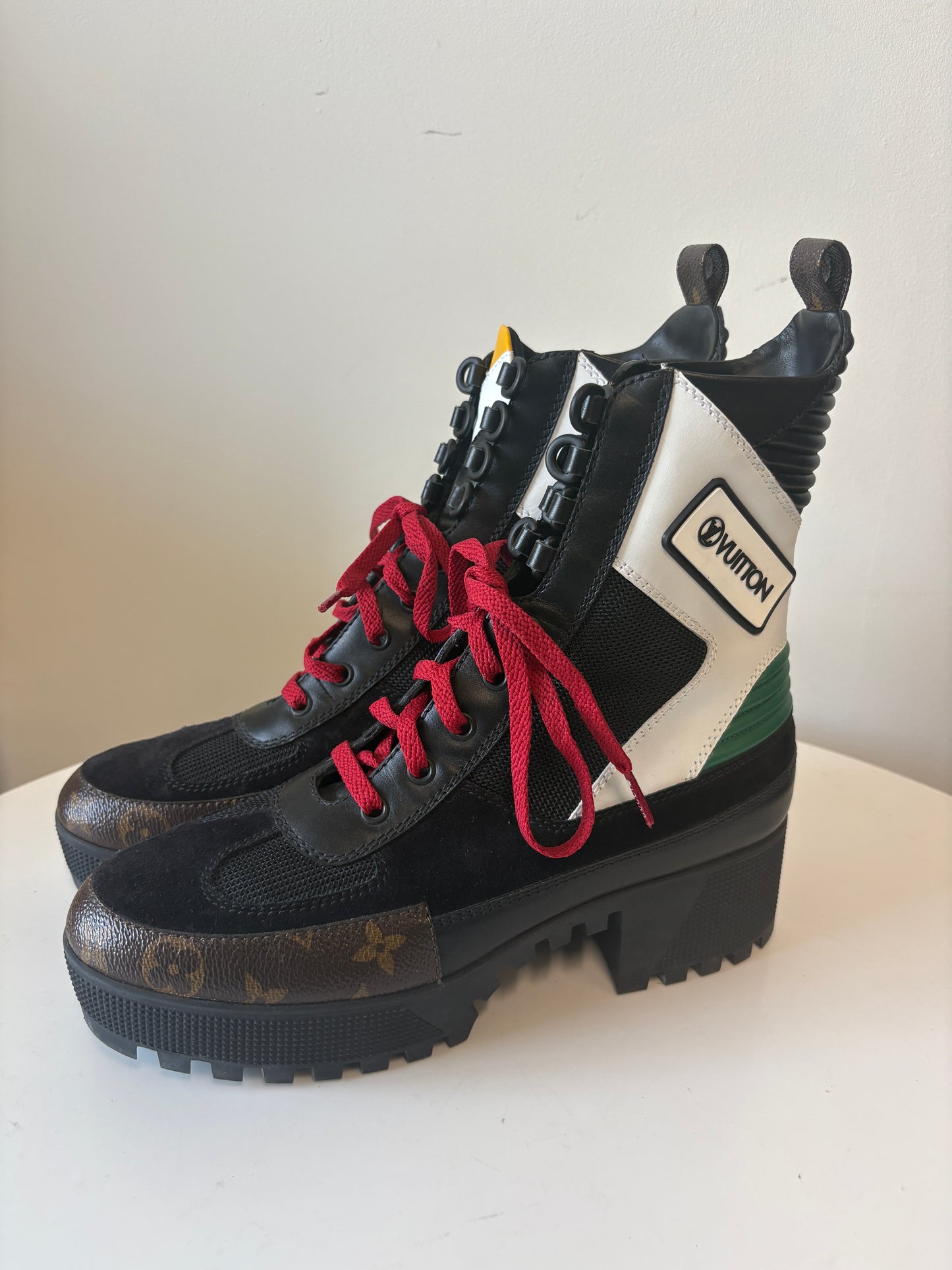 Louis Vuitton Monogram Combat Boots