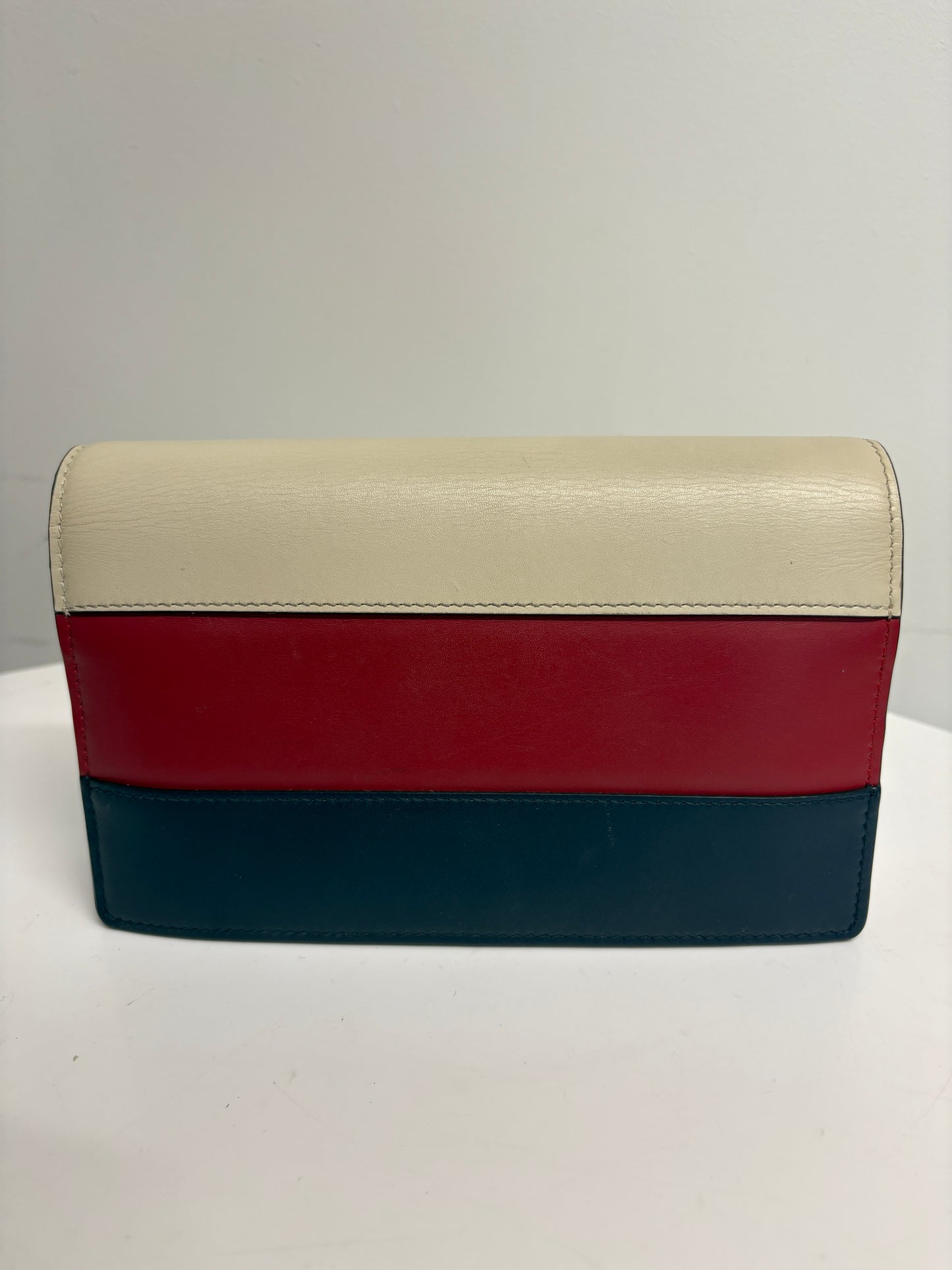 Gucci Queen Margaret Blue Red Cream Bee Shoulder Bag