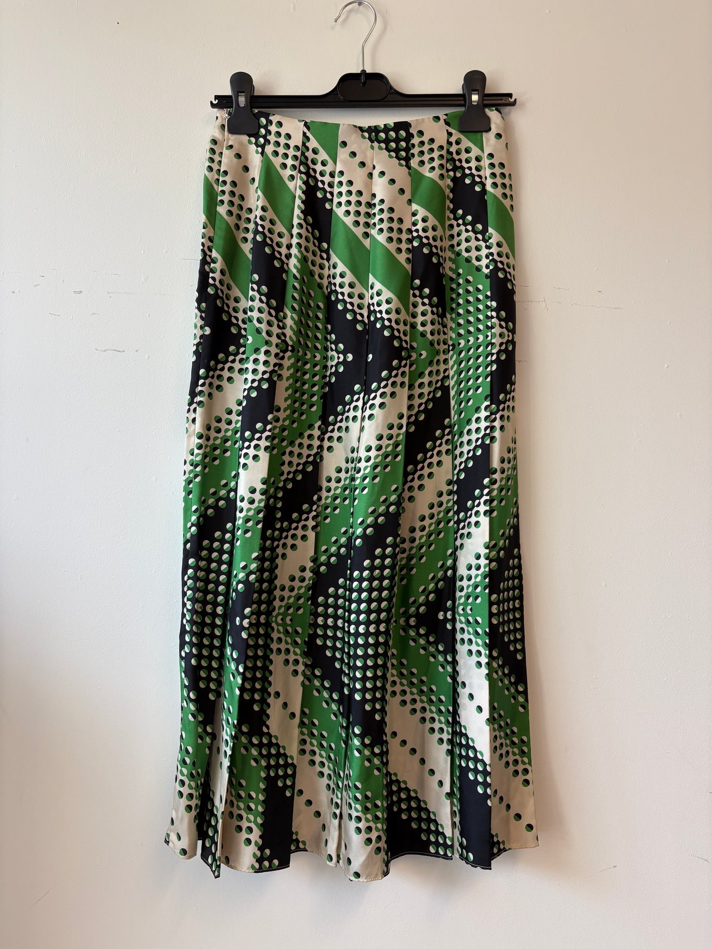 Gucci Green Silk Abstract Skirt