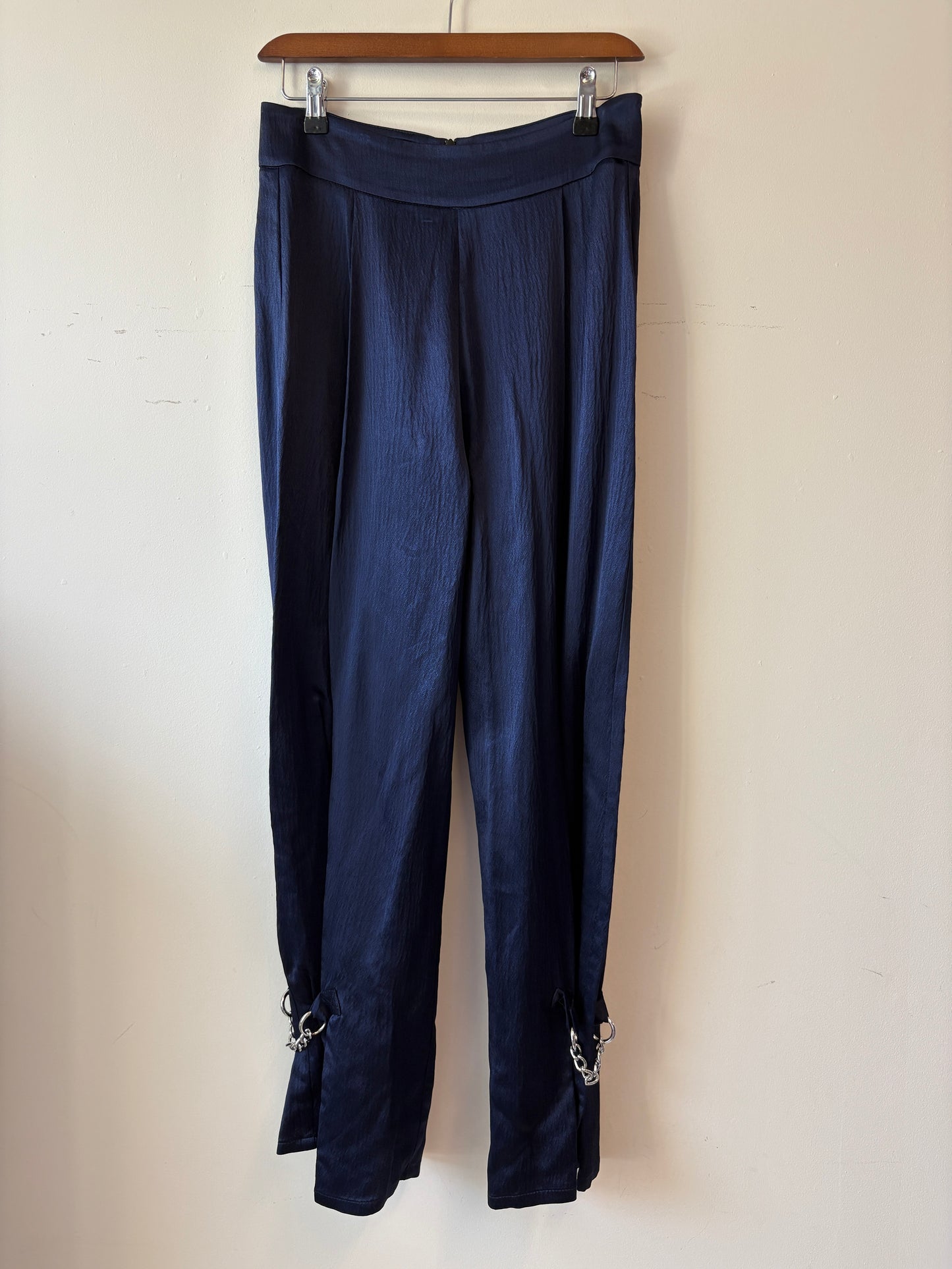 Sid Neigum Blue Chain Hem Trousers