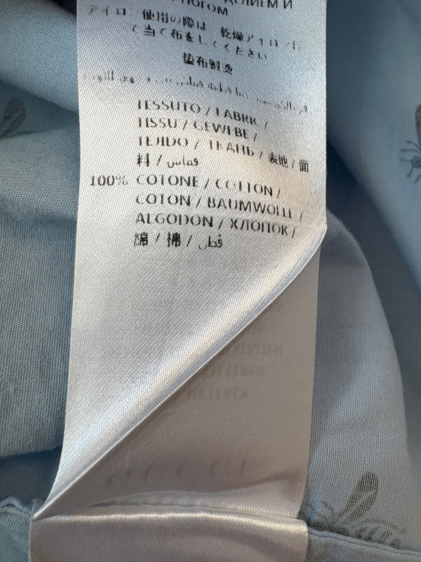 Gucci Blue Bee Motif Duke Shirt