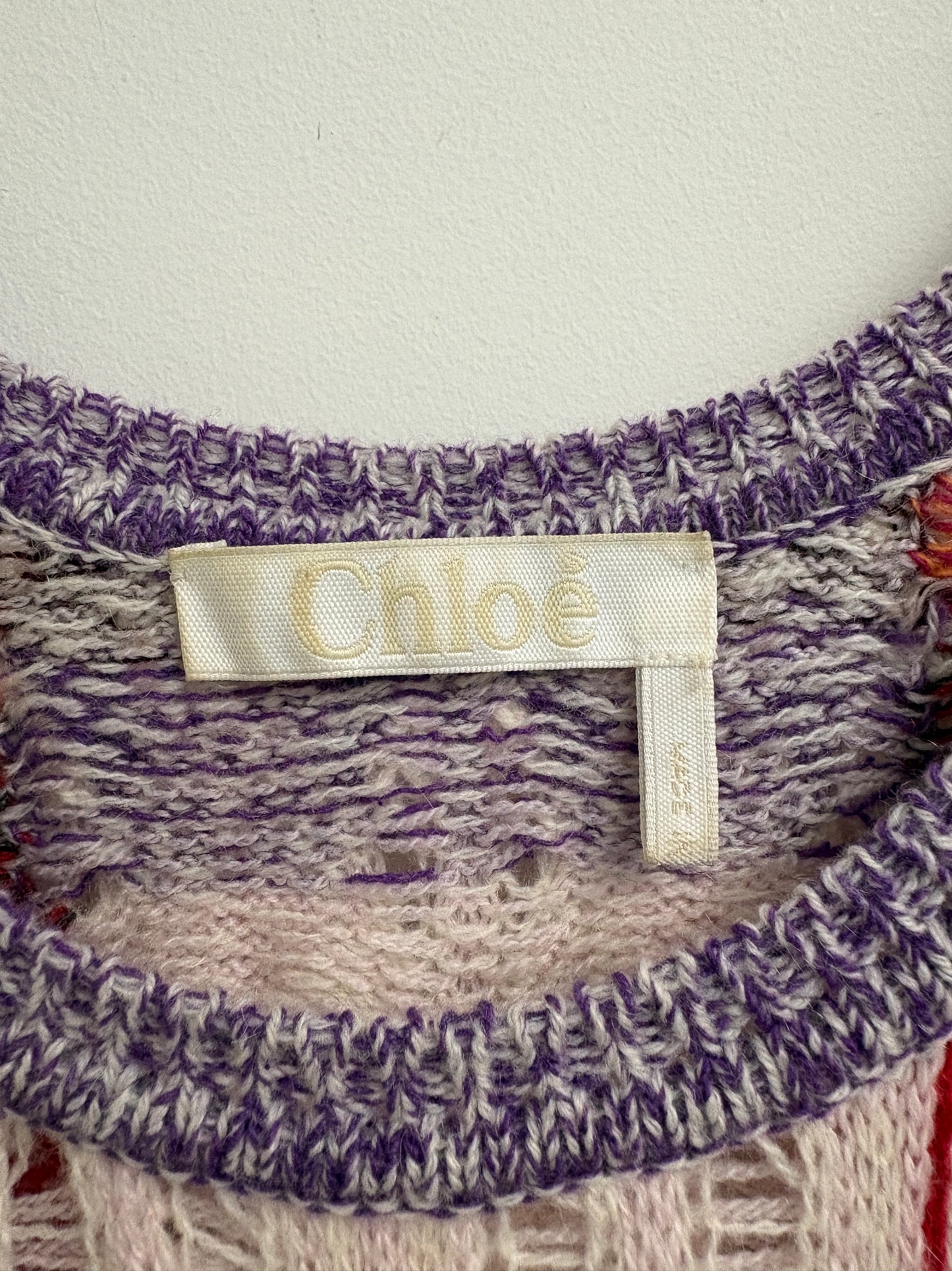 Chloe Art Deco Cashmere Midaxi Dress