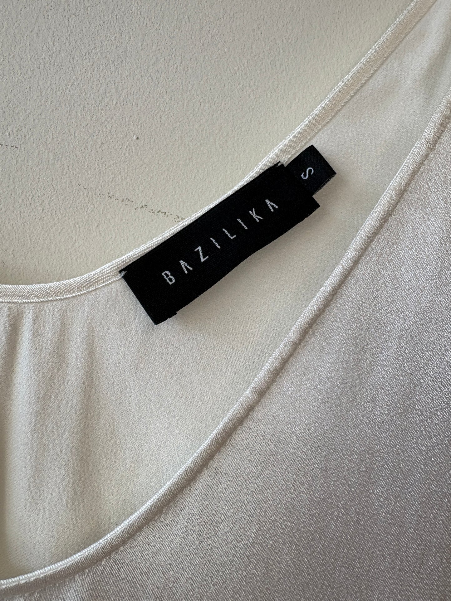 Bazilika White Satin Top