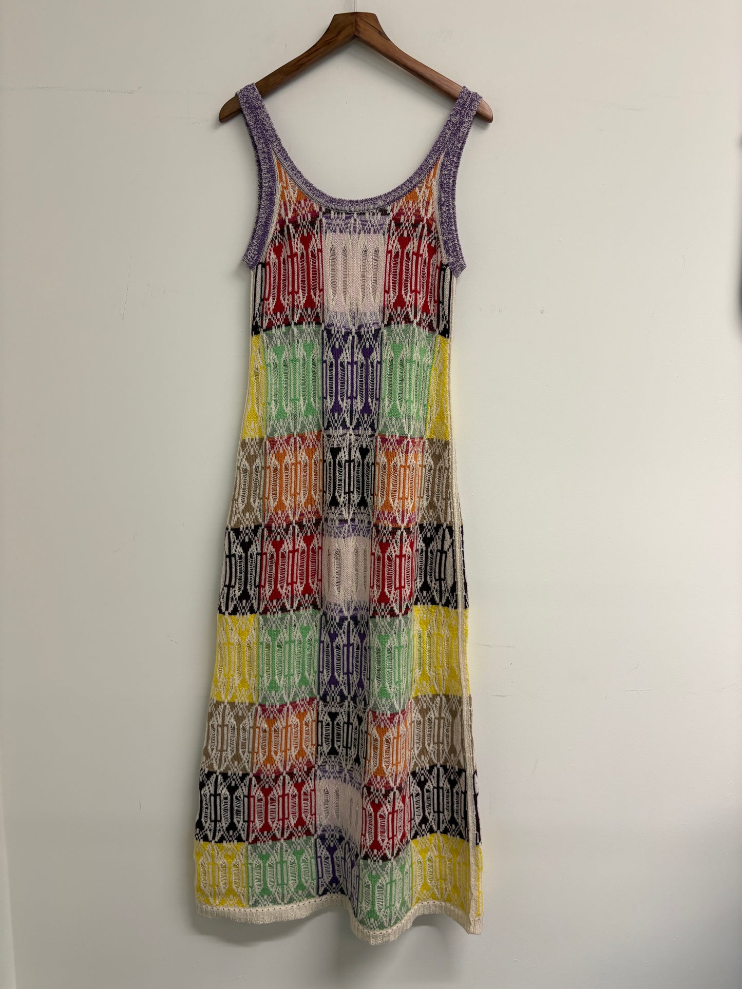 Chloe Art Deco Cashmere Midaxi Dress