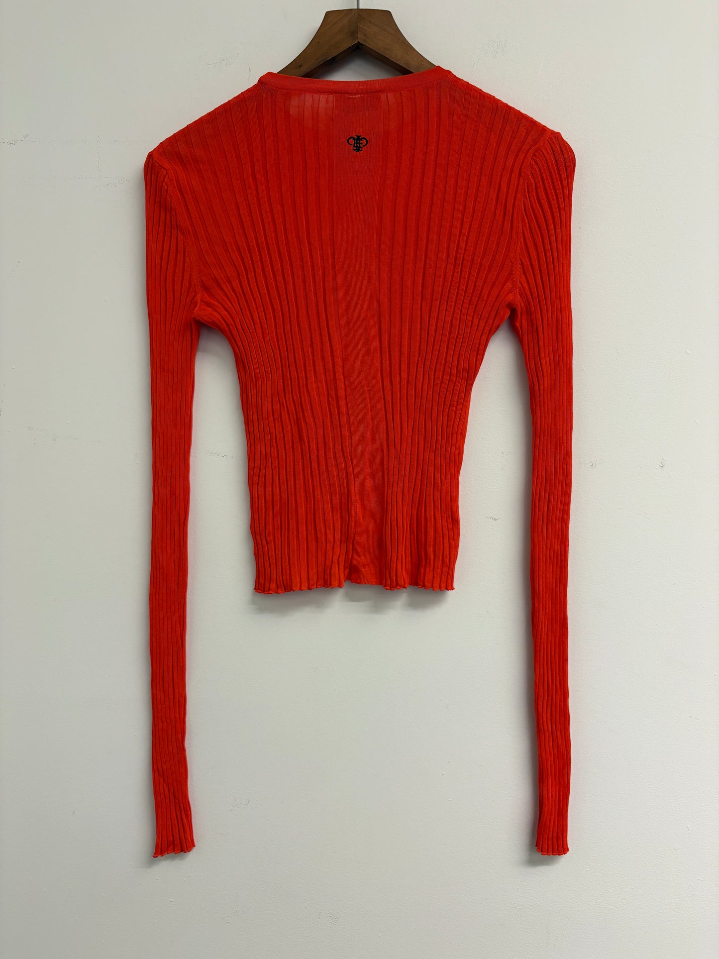 Emilio Pucci Orange Fine Knit Ribbed Top