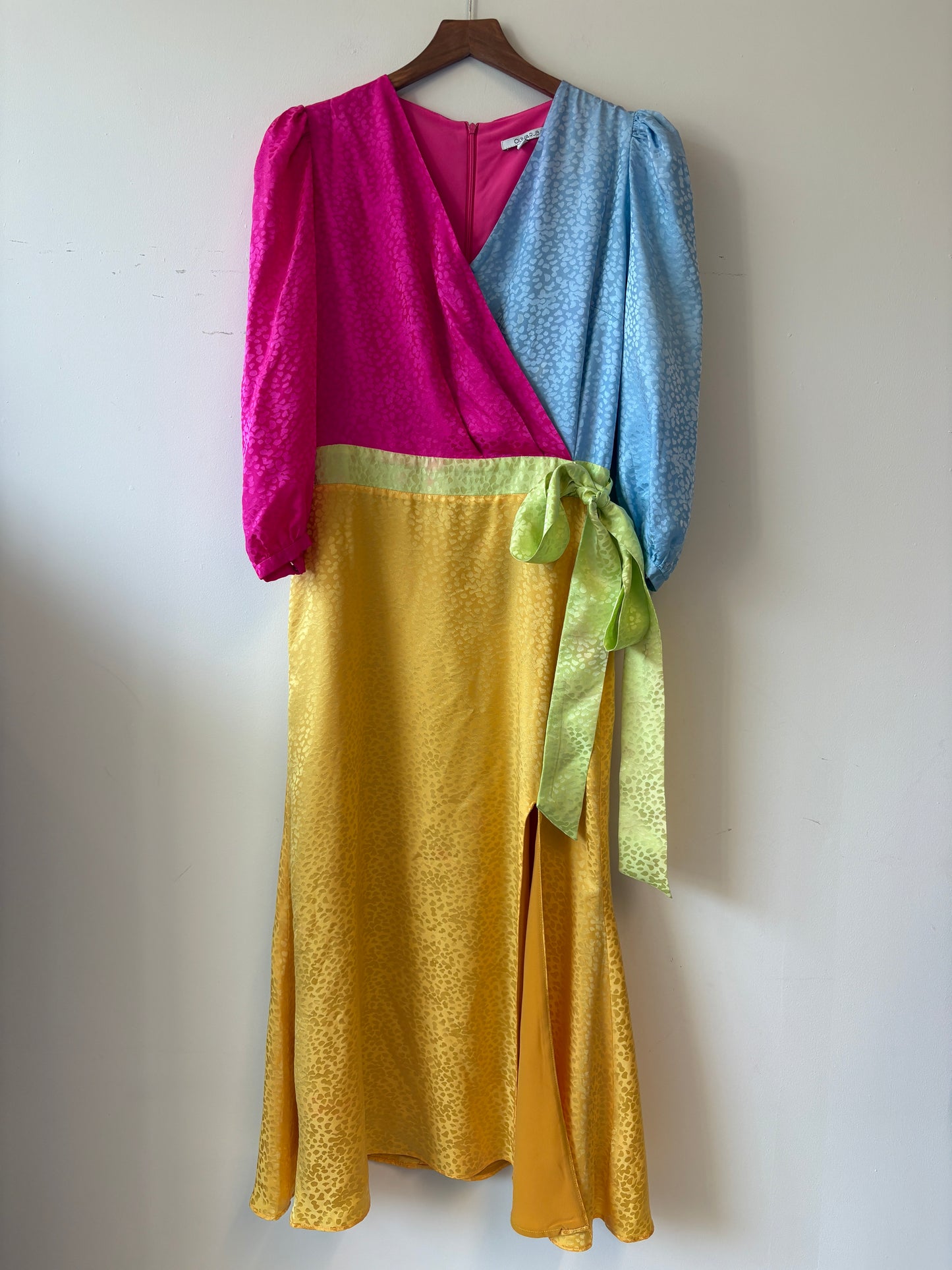 Olivia Rubin Multicoloured Colour Block Midi Dress