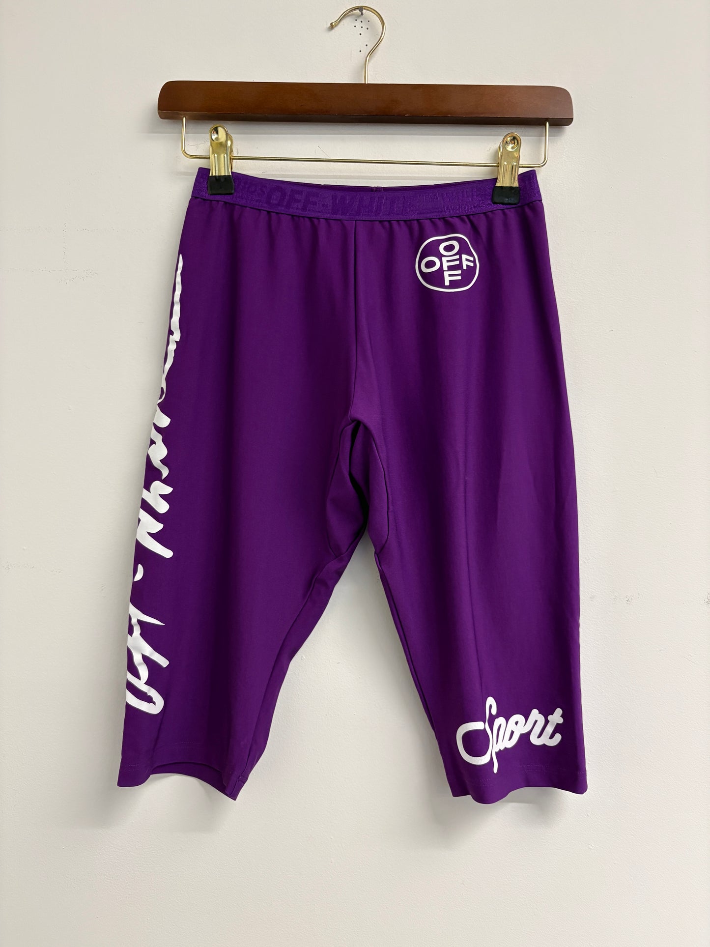Off White Purple Cycling Shorts