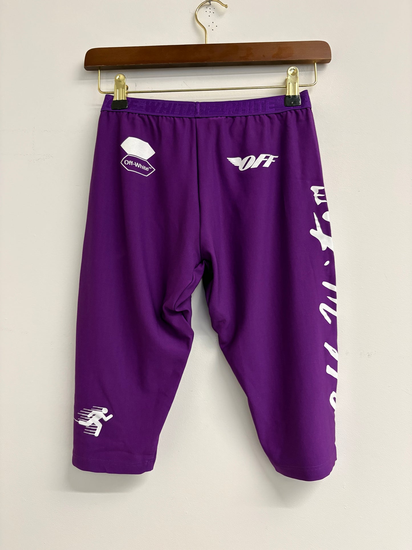 Off White Purple Cycling Shorts