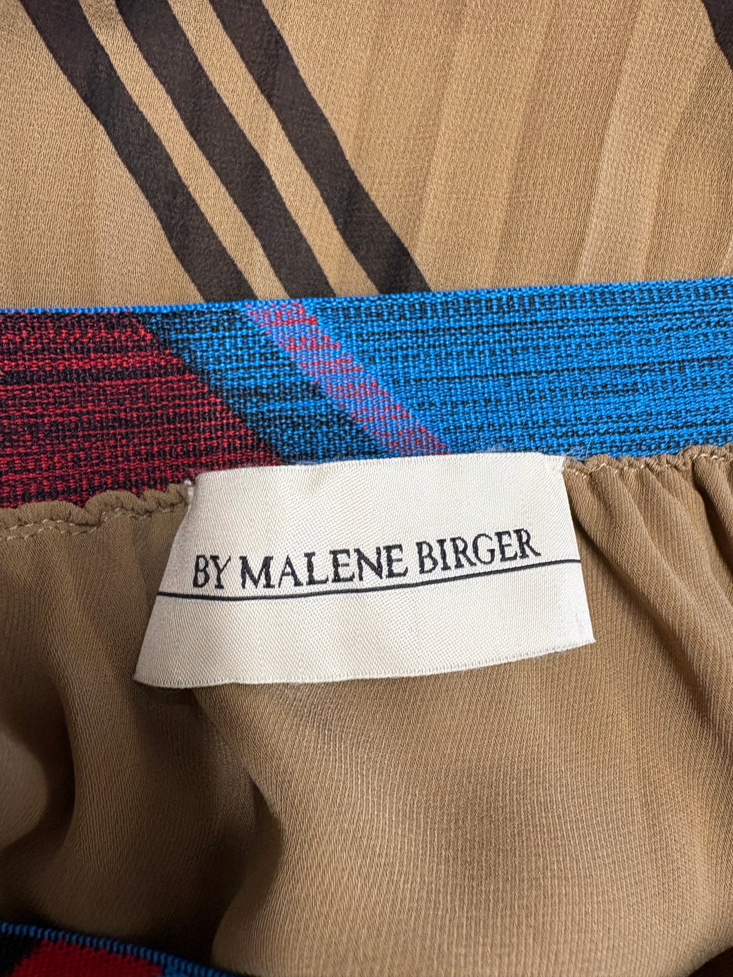 By Malene Birger Brown Striped Pleated Skirt