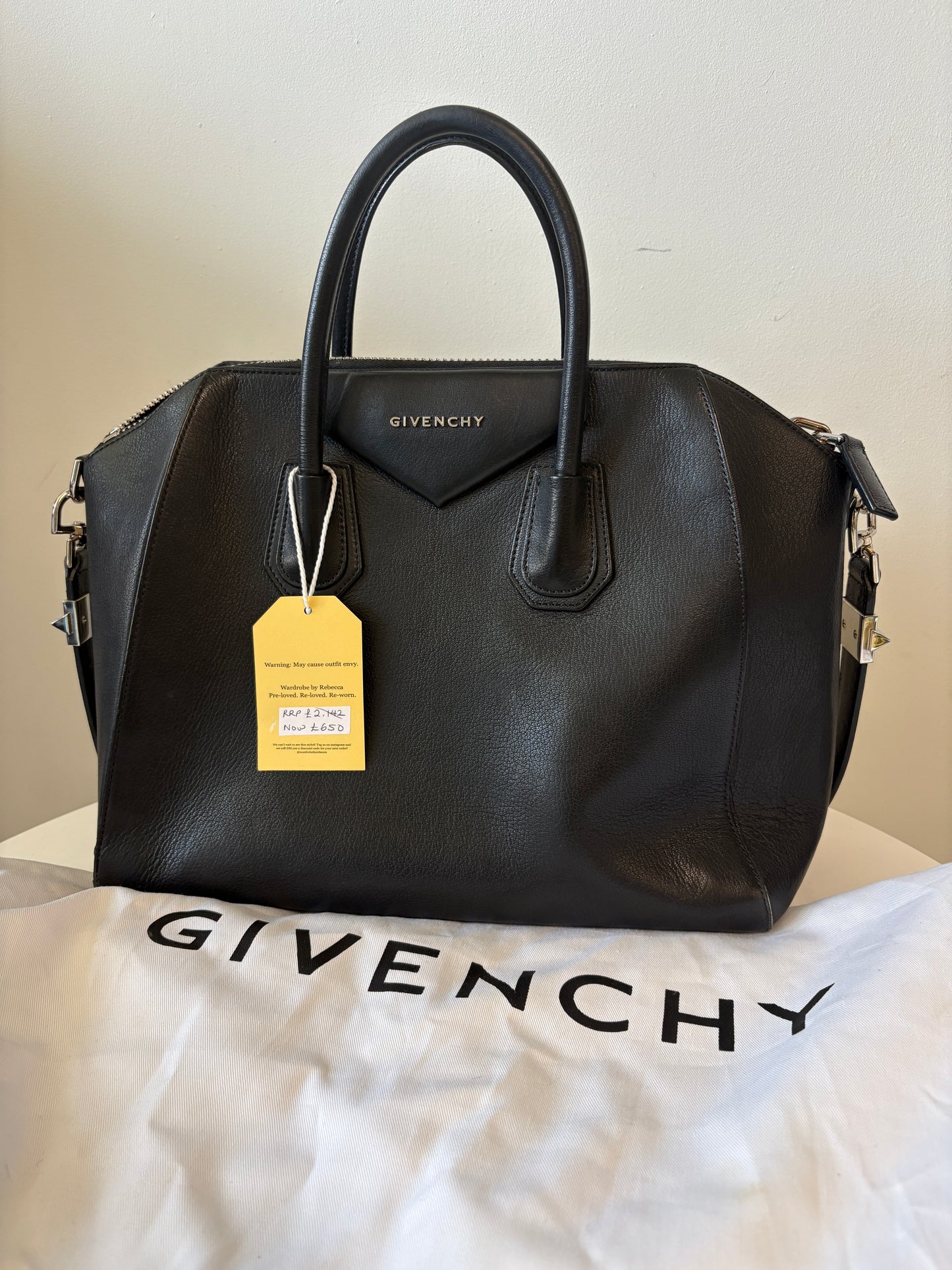 Givenchy Antigona Black Leather Handbag