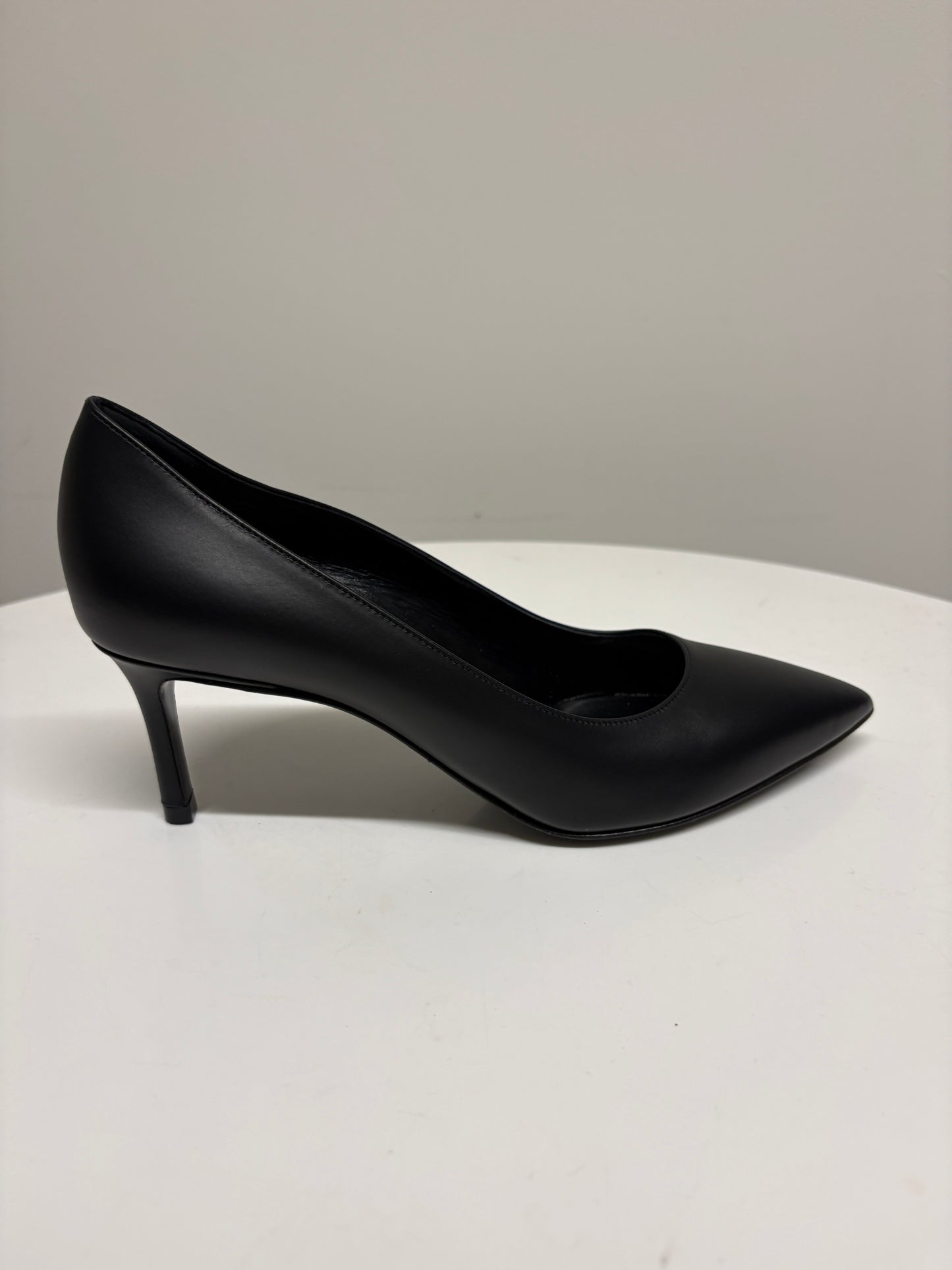 Louis Vuitton Black Matte Satin Heeled Pumps