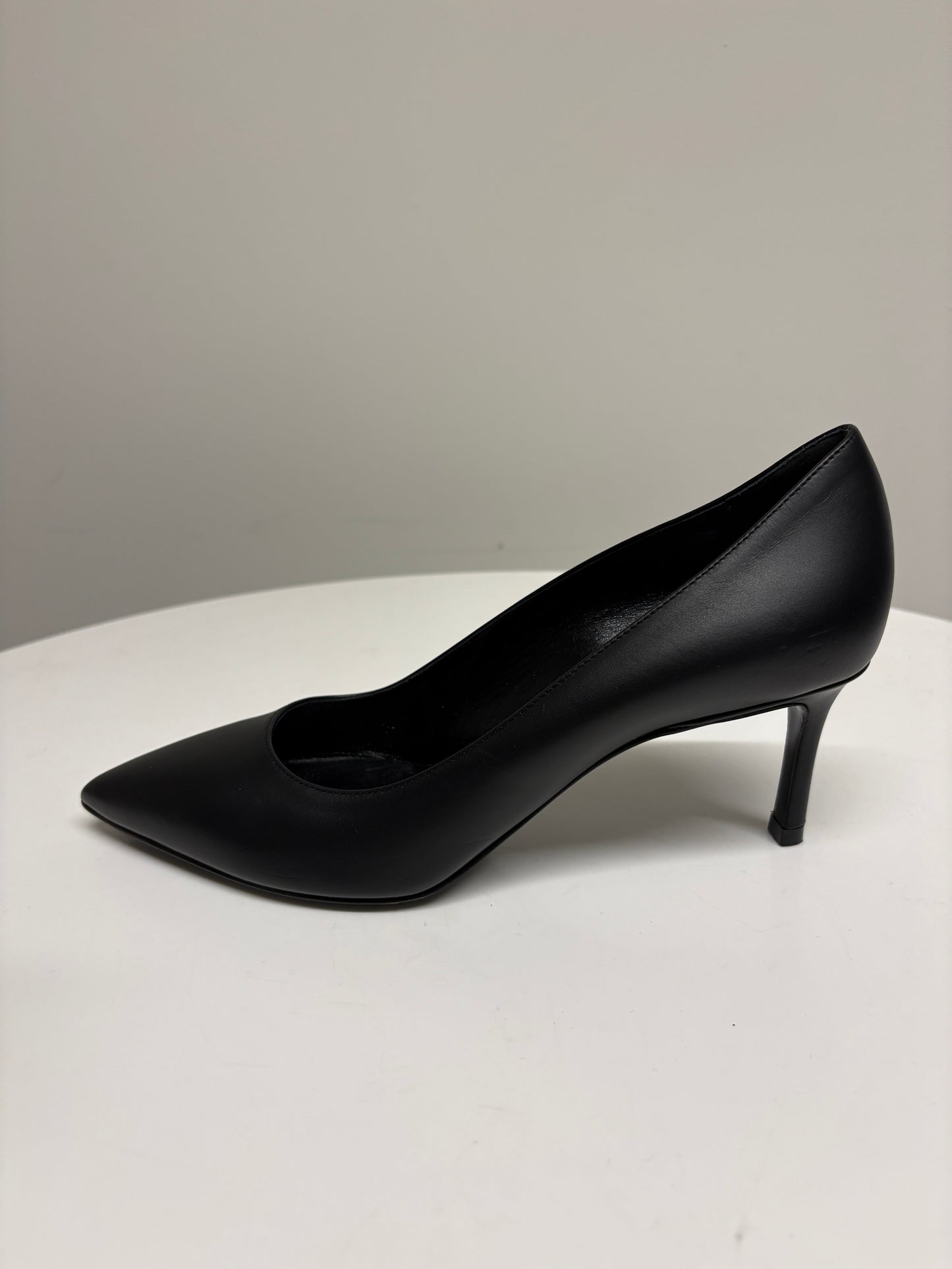 Louis Vuitton Black Matte Satin Heeled Pumps
