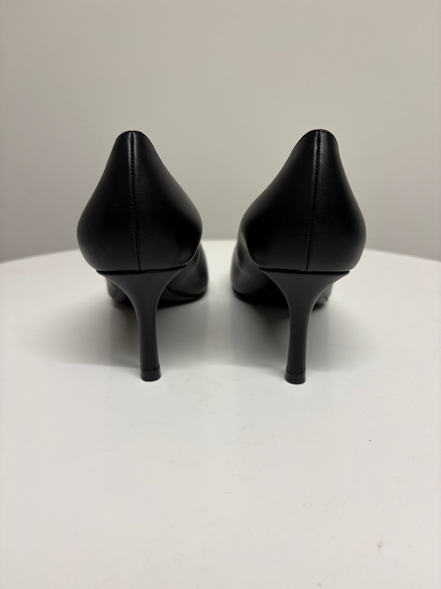 Louis Vuitton Black Matte Satin Heeled Pumps