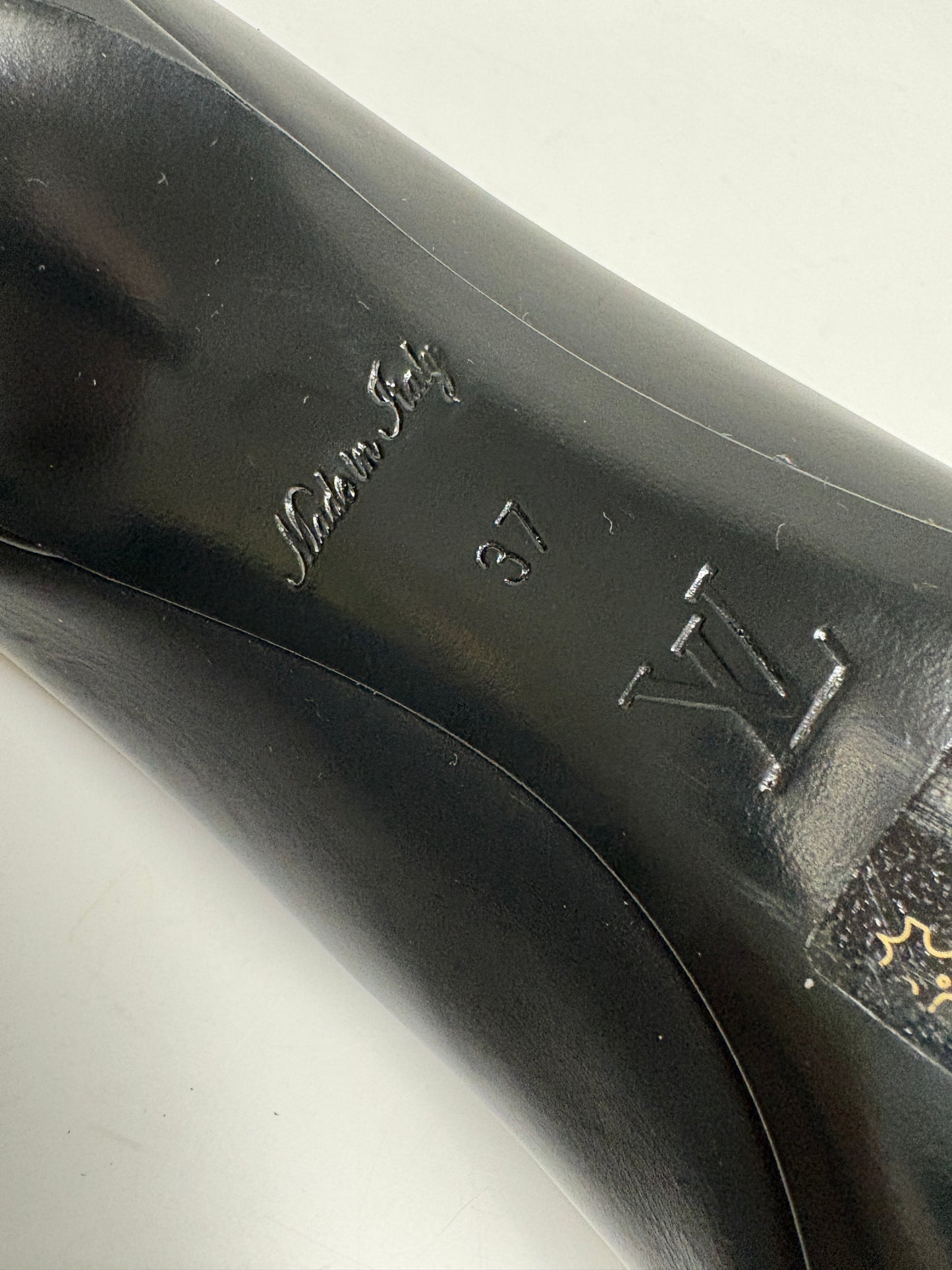Louis Vuitton Black Matte Satin Heeled Pumps