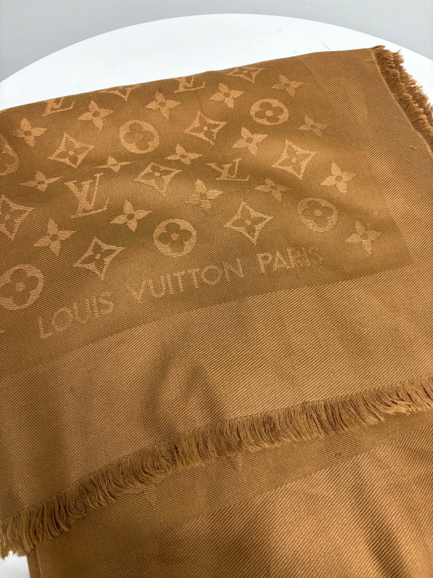 Louis Vuitton Monogram Shawl Scarf Brown