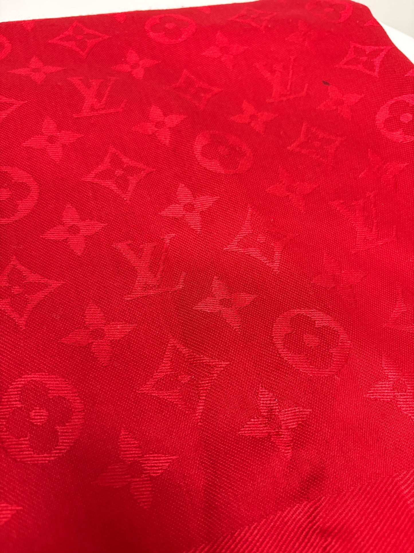Louis Vuitton Monogram Shawl Scarf Red