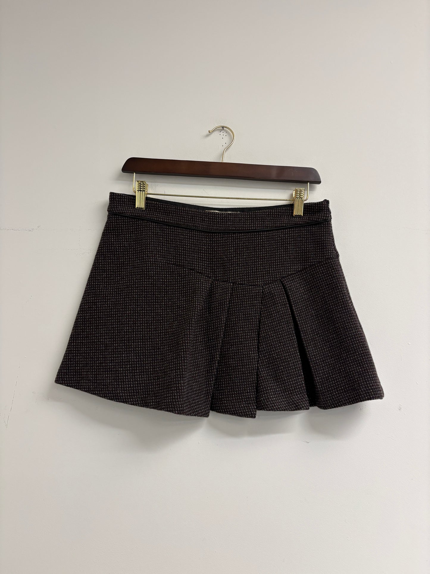 Athe Vanessa Bruno Dark Grey Wool Blend Mini Skirt
