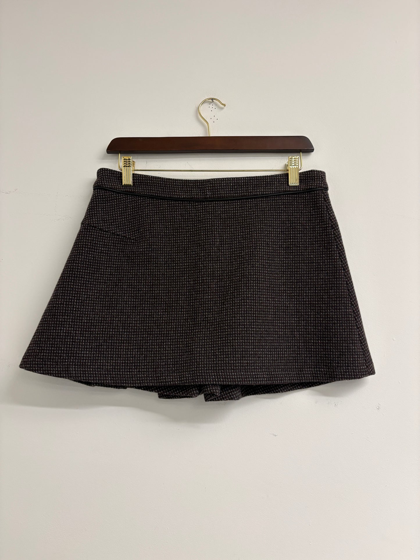 Athe Vanessa Bruno Dark Grey Wool Blend Mini Skirt