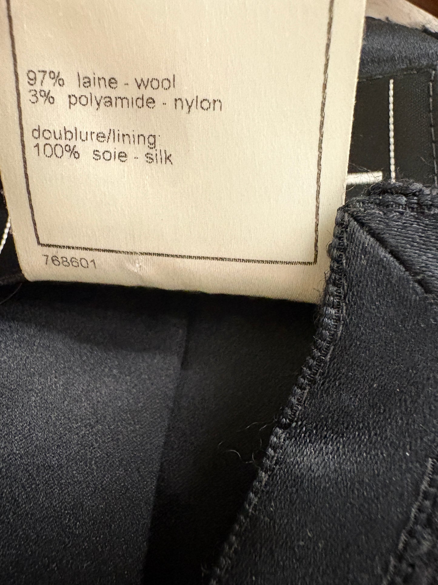 Chanel Black Tweed Jacket with Satin Ribbon Detail FW06