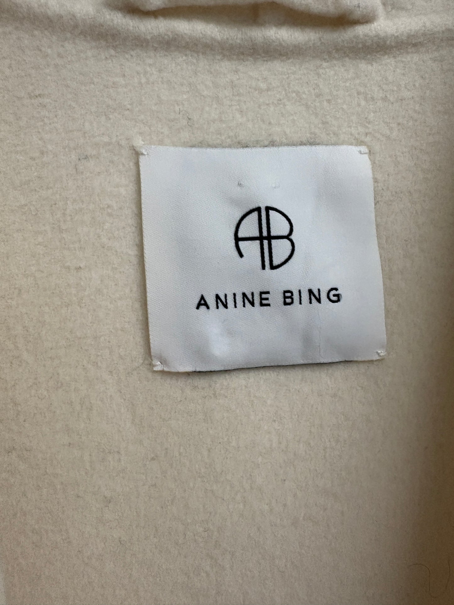 Anine Bing Cream Wool Longline Coat