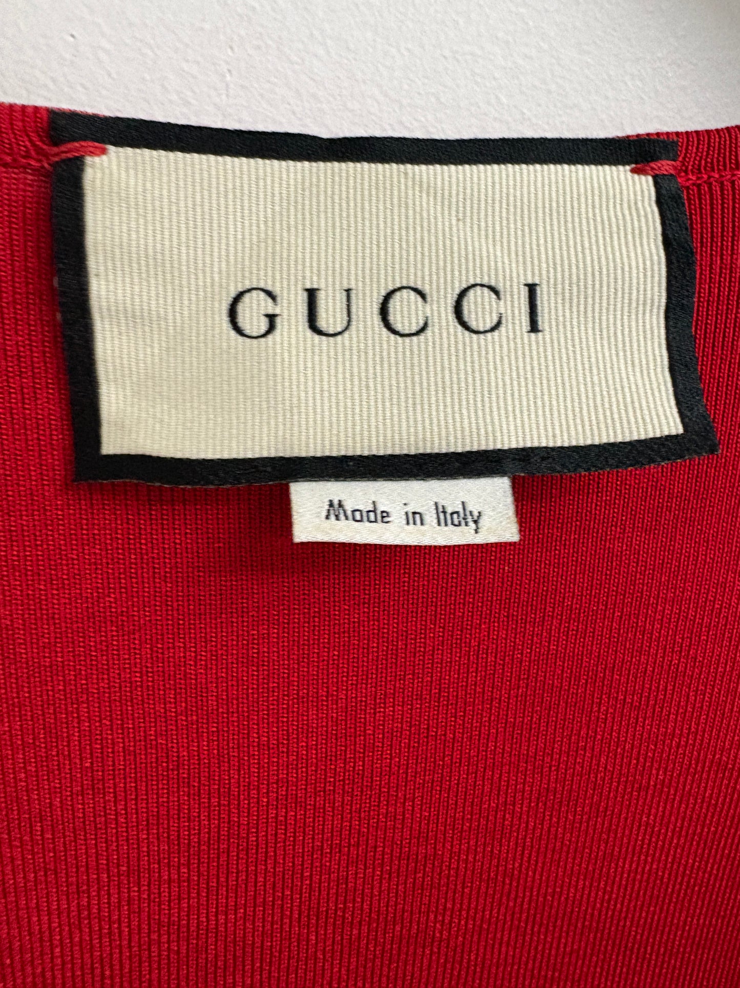 Gucci Red Short Sleeve Bodysuit