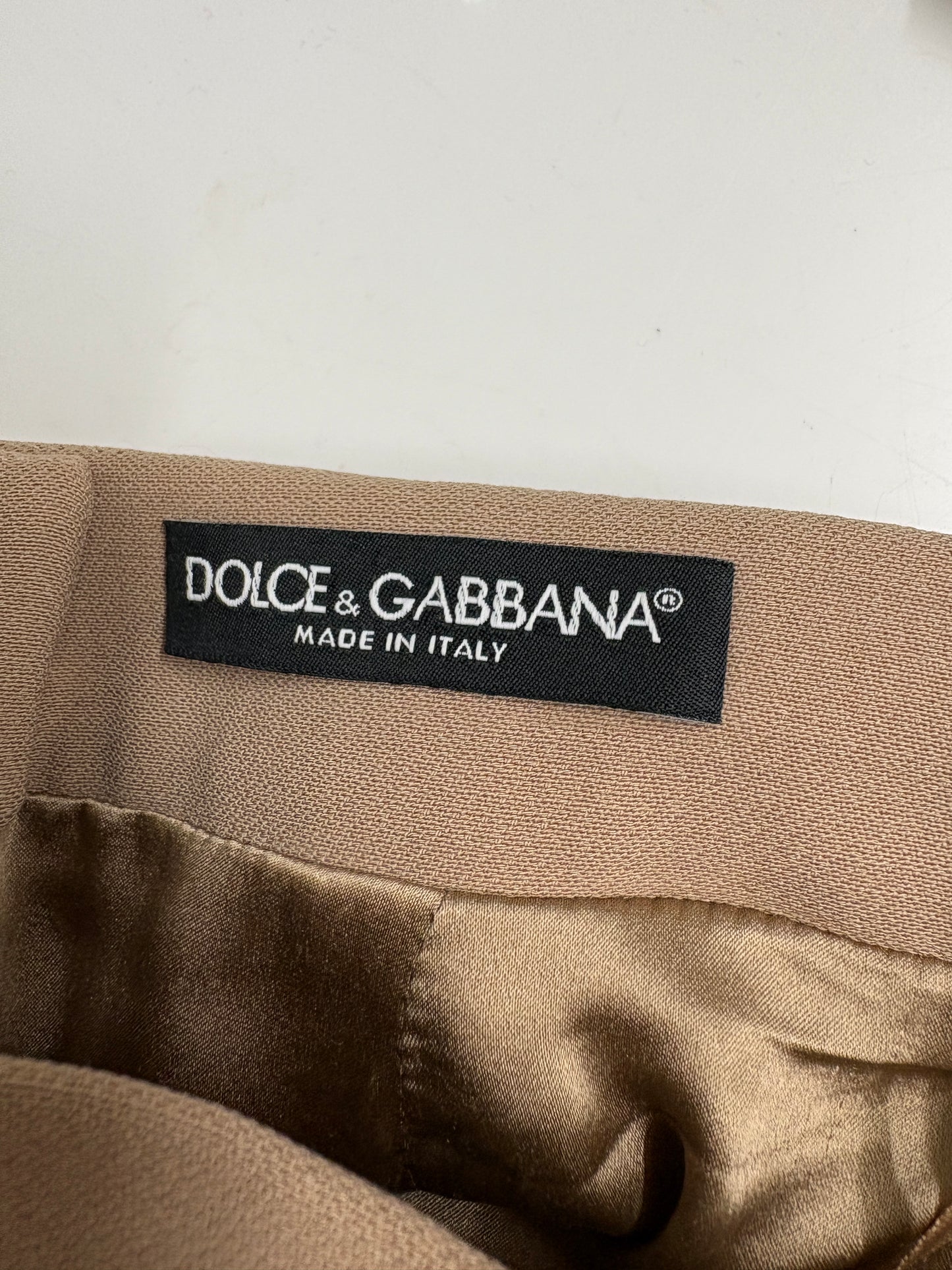 Dolce and Gabbana Beige Pencil Skirt