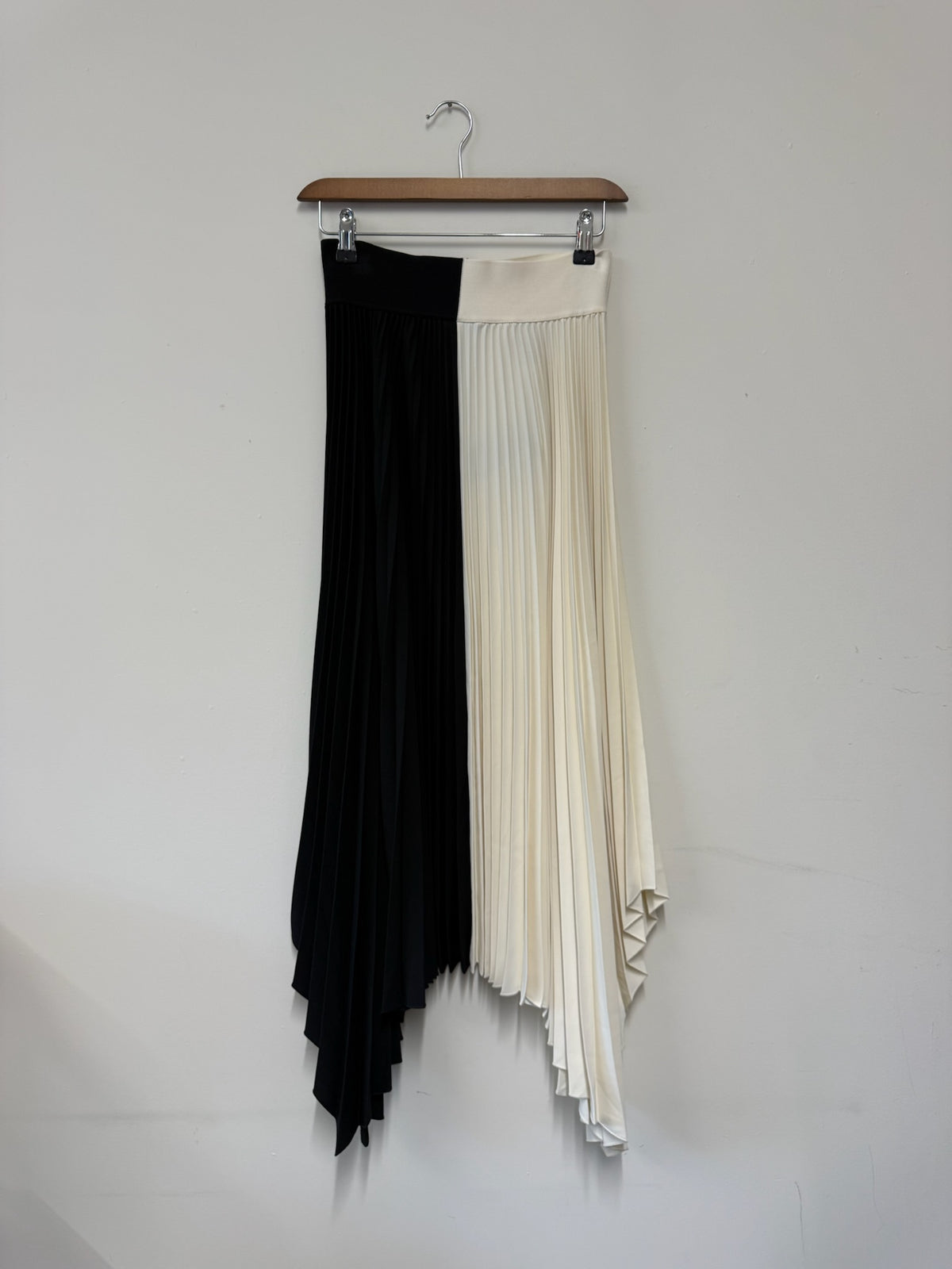 Joseph Monochrome Pleated Midi Skirt