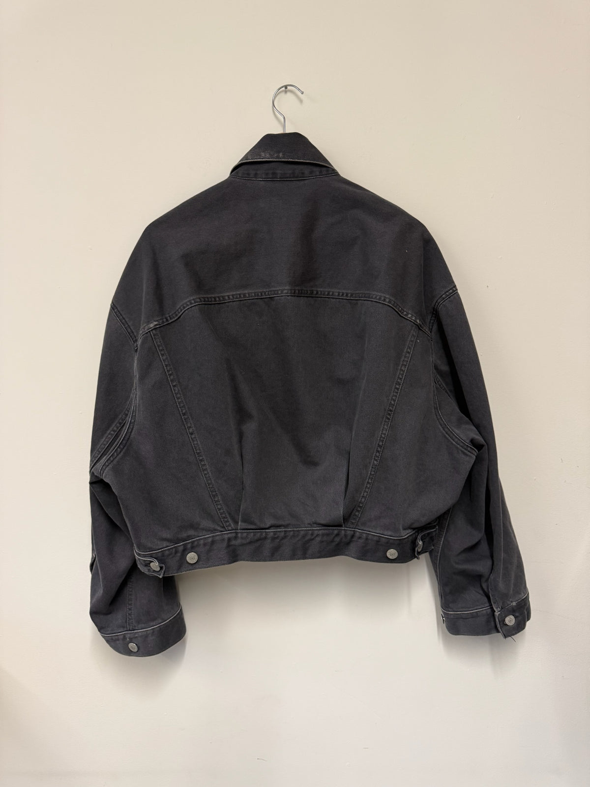 Acne Studios Grey Denim Oversized Jacket