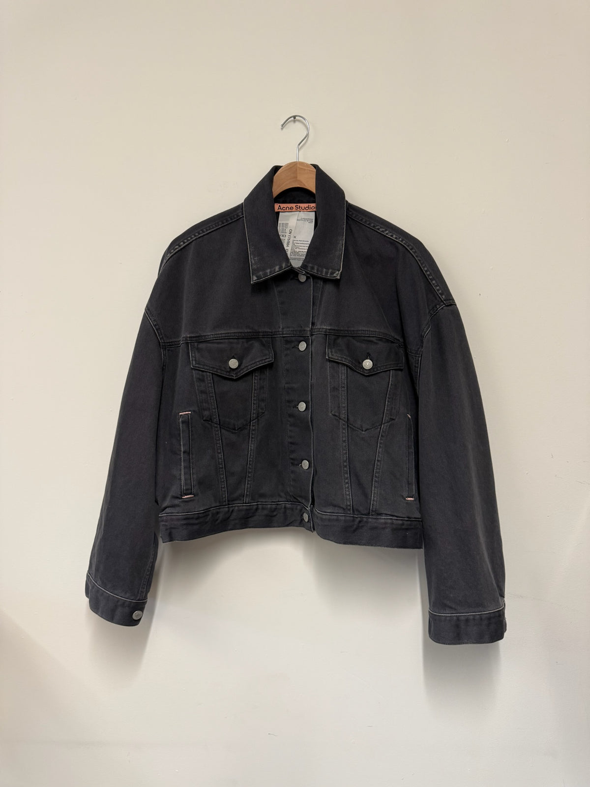 Acne Studios Grey Denim Oversized Jacket