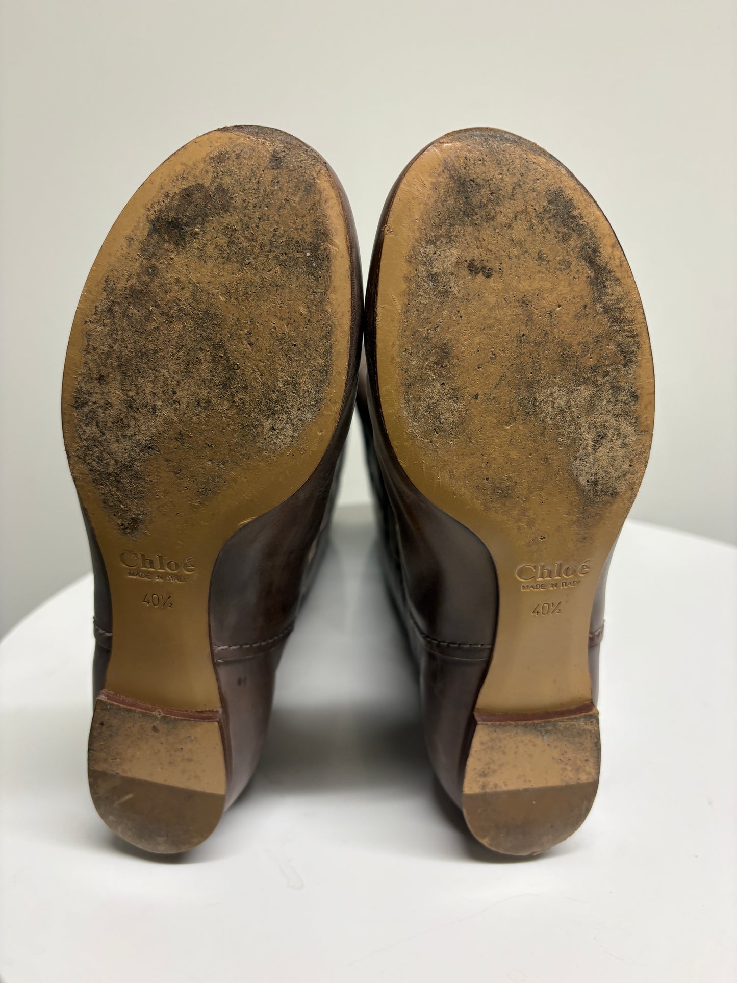 Chloe Dark Brown Saturnia Calf Boots