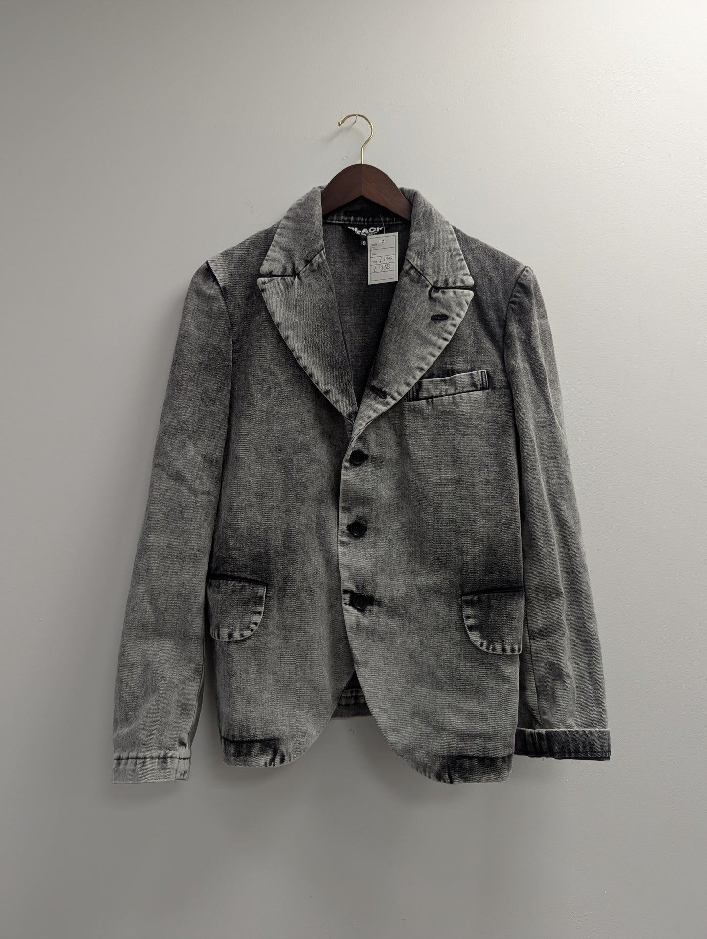 Commes Des Garcons Grey Denim Blazer