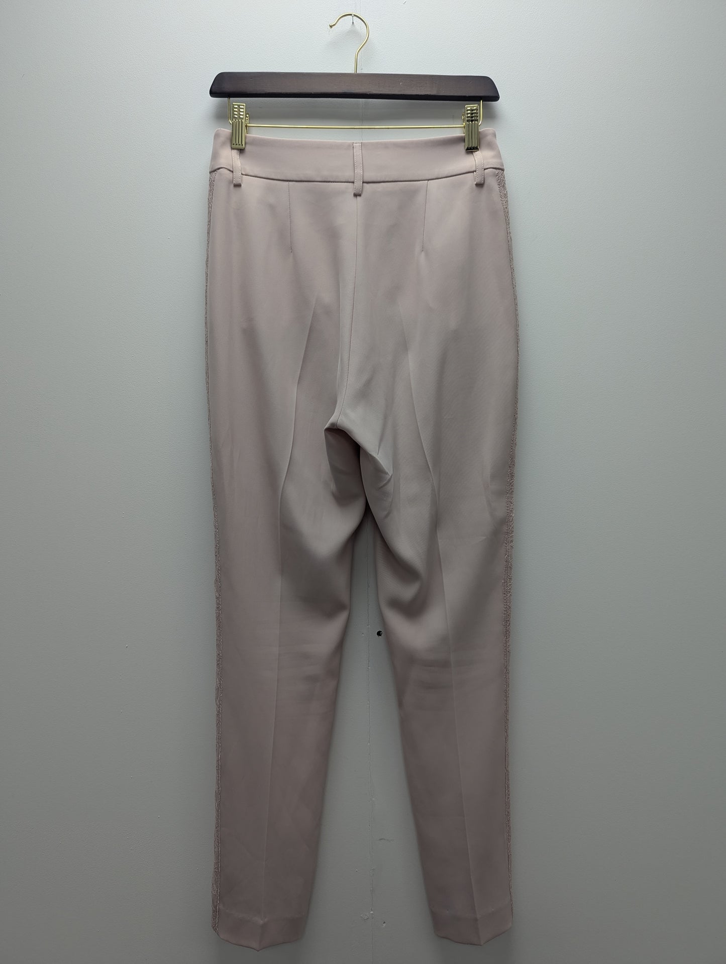 Blumarine Dusky Pink Lace Trim Trousers