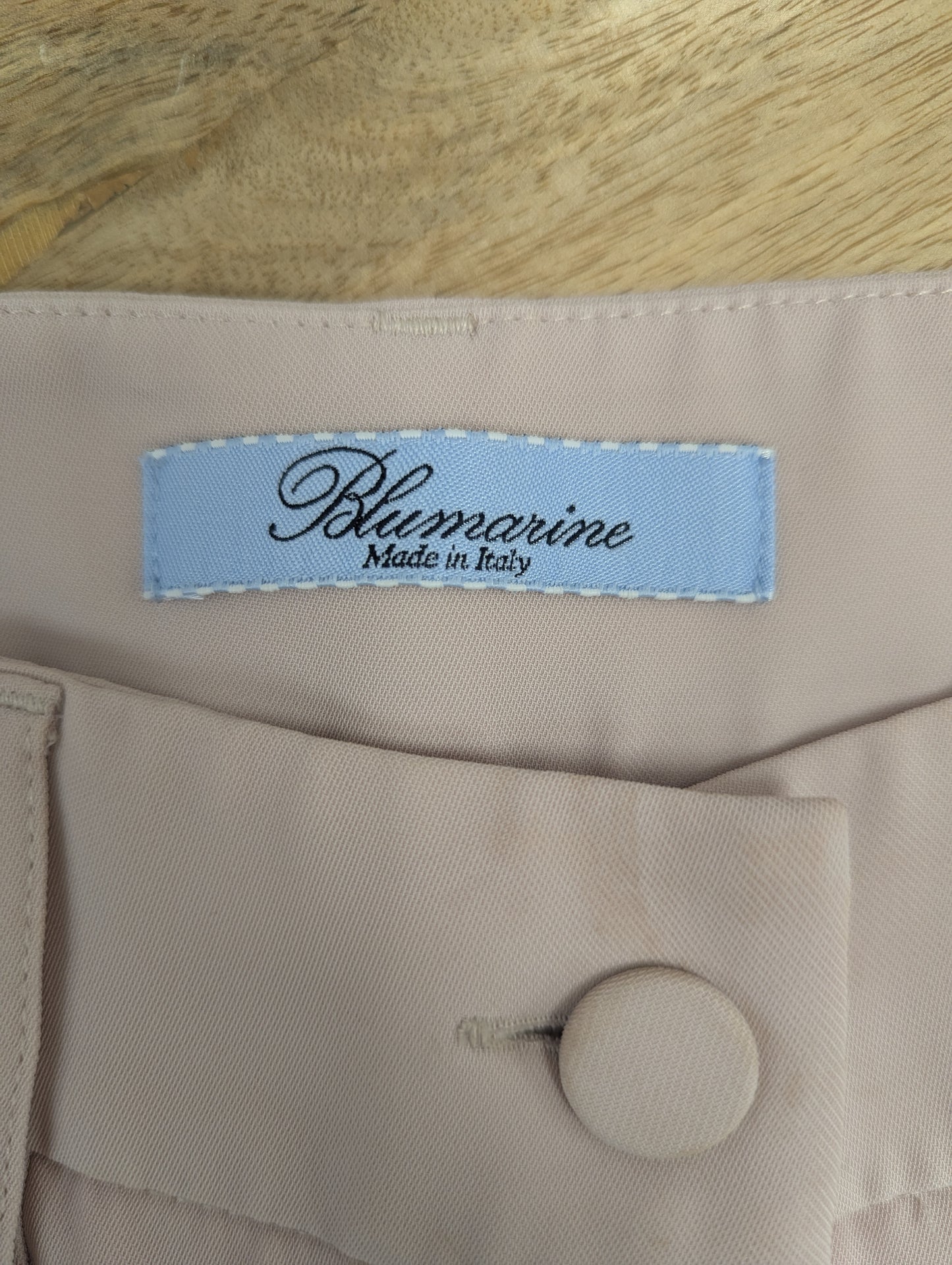 Blumarine Dusky Pink Lace Trim Trousers