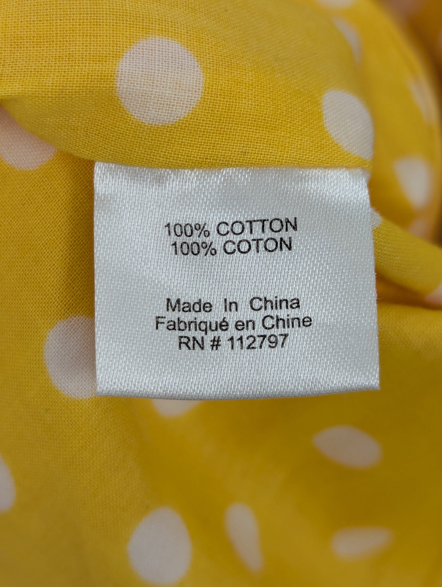 Miguelina Yellow Polka Dot Button Up Skirt