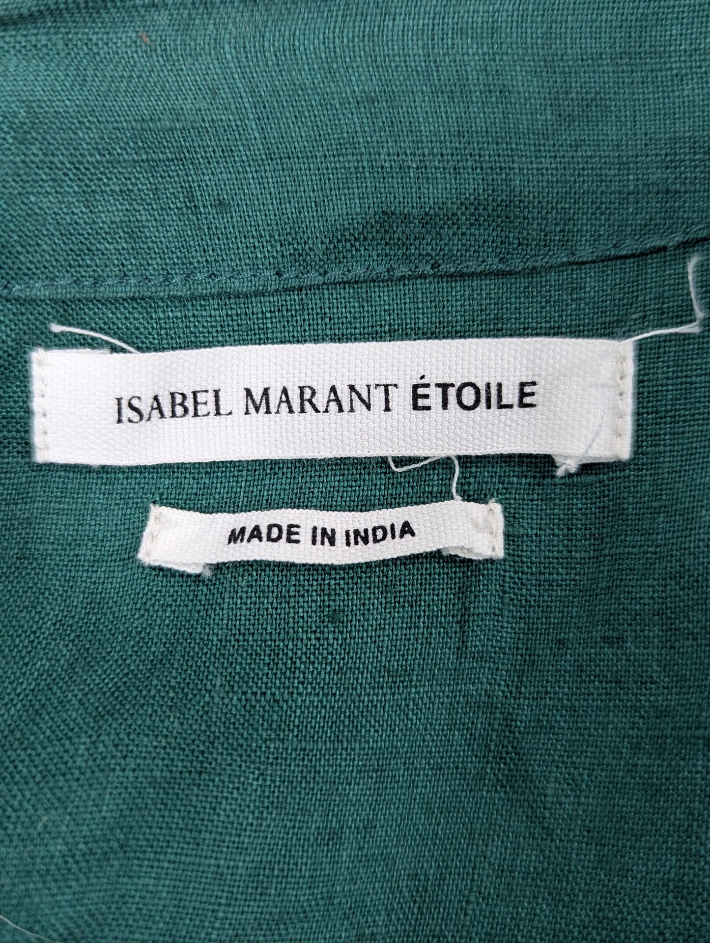 Isabel Marant Etoile Green Linen Mini Dress