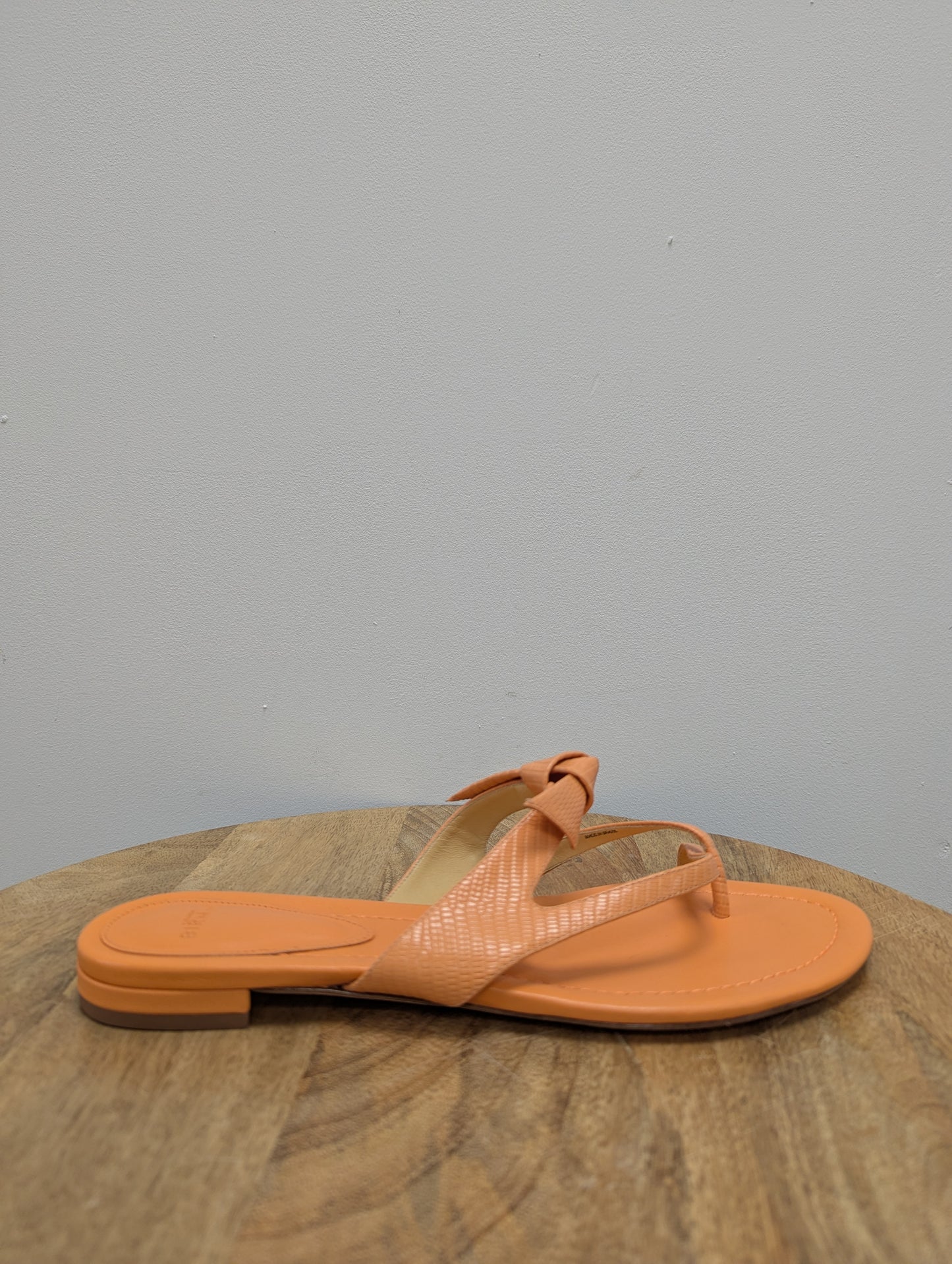Alexandre Birman Orange Leather Thong Flip Flops