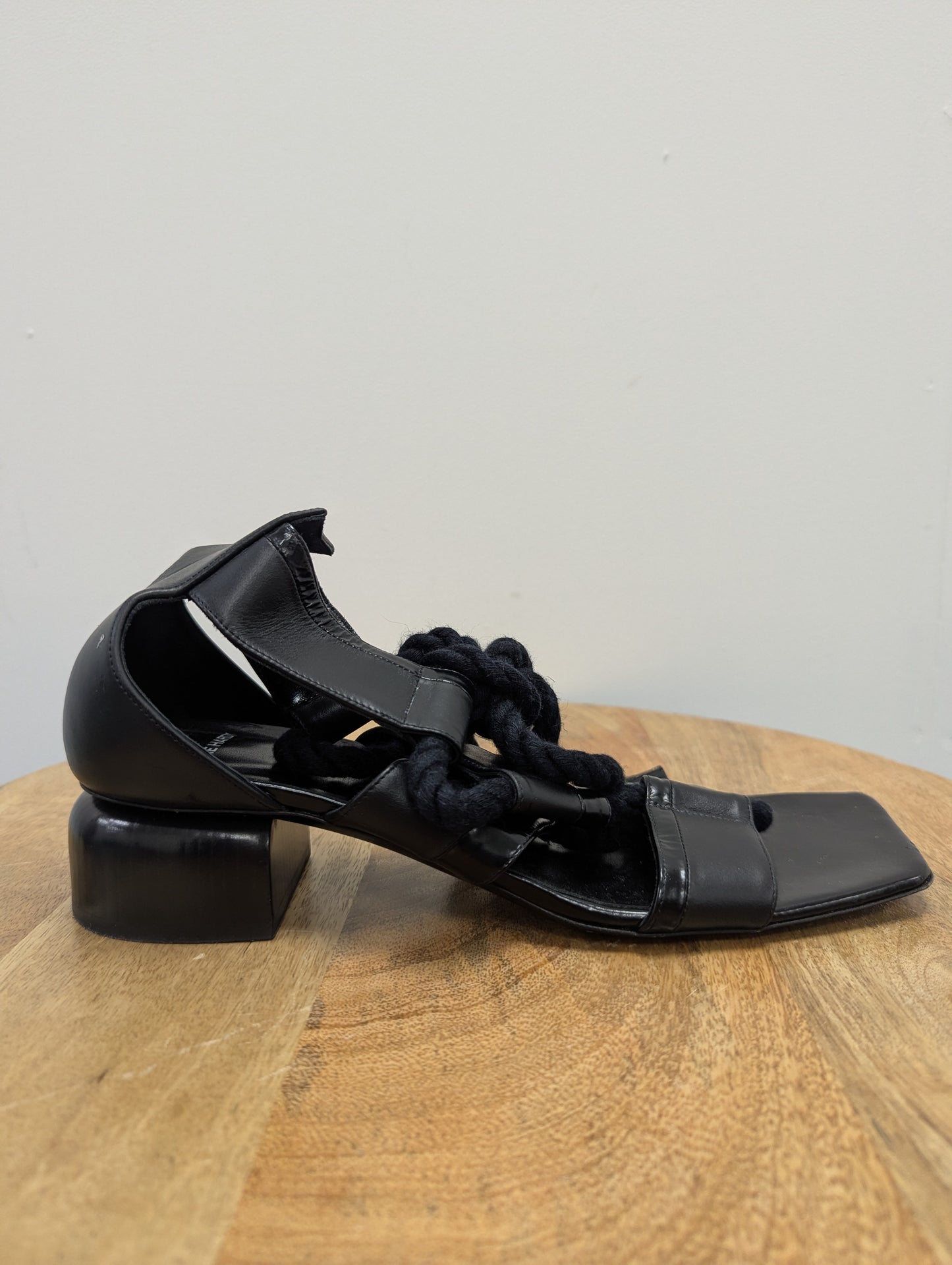 Pierre Hardy Lace Up Black Sandals