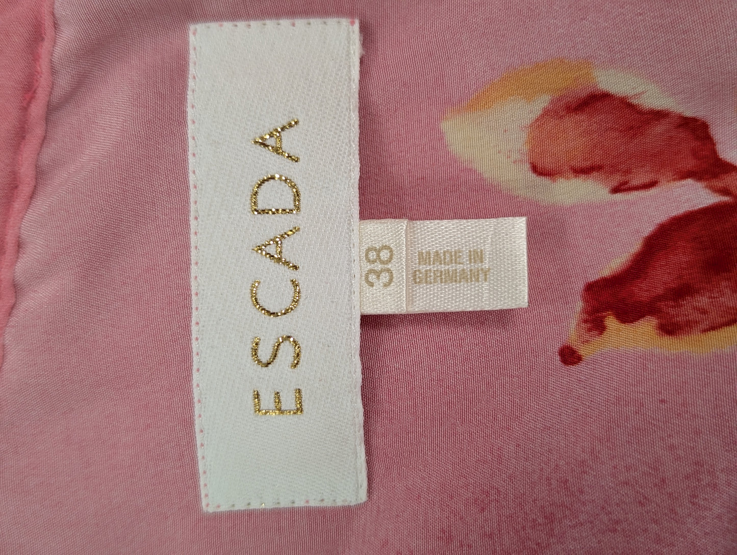 Escada Silk Mid Length Floral Dress In Pink