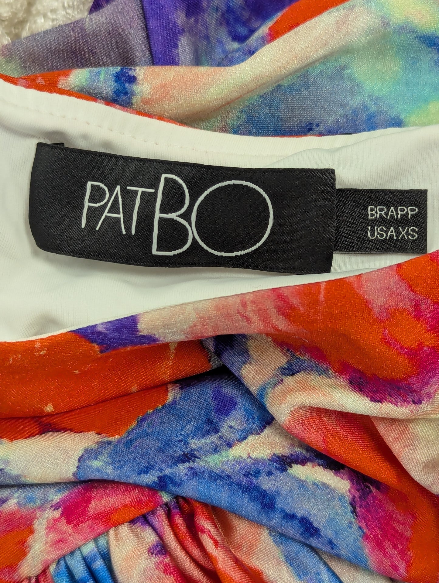 PatBO Floral Stretch Dress With Fringing