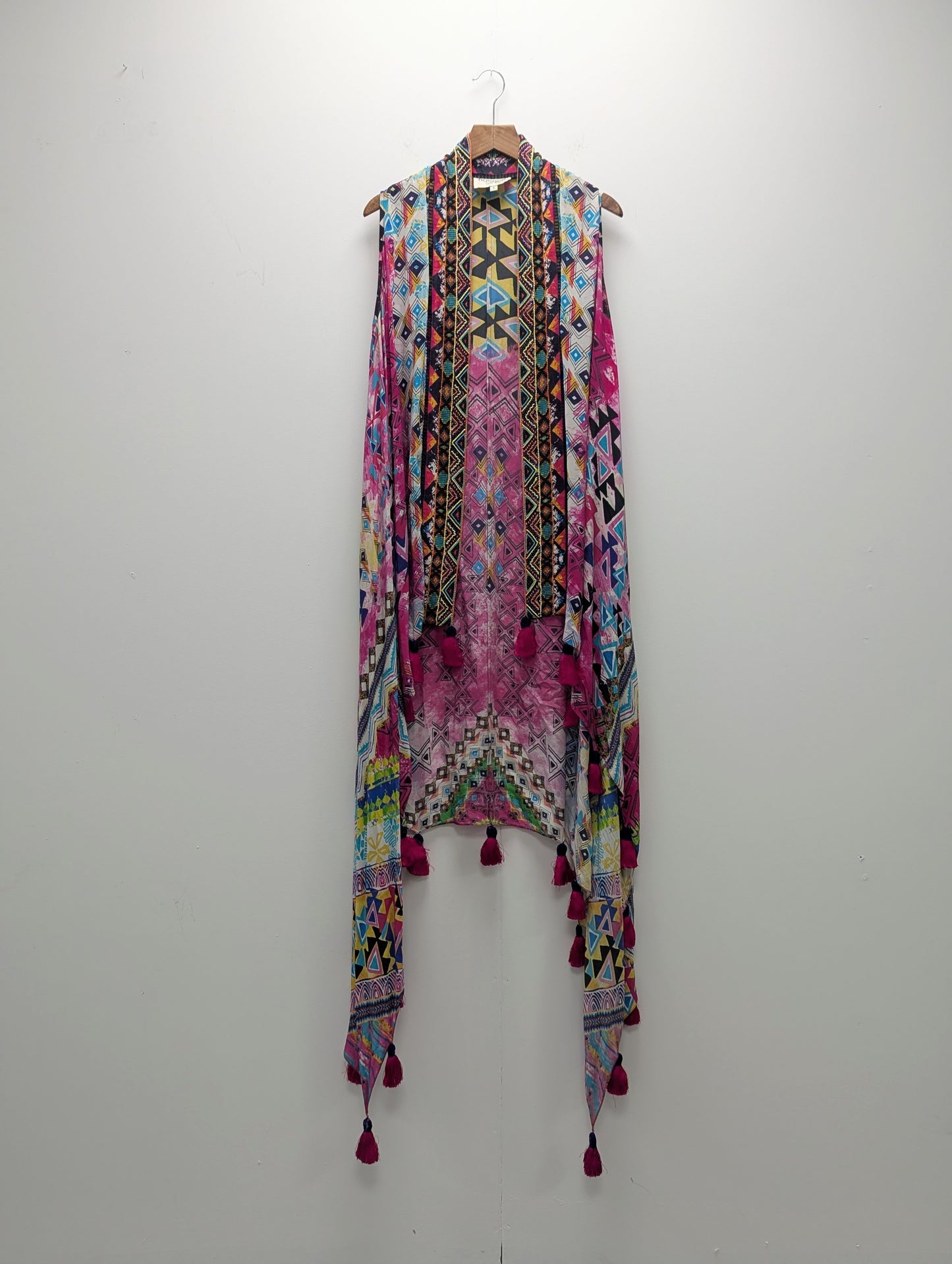 Rococo Pink Kaftan With Tassels