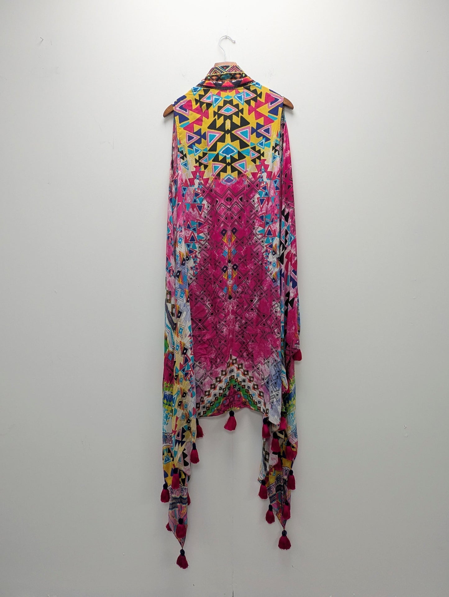Rococo Pink Kaftan With Tassels